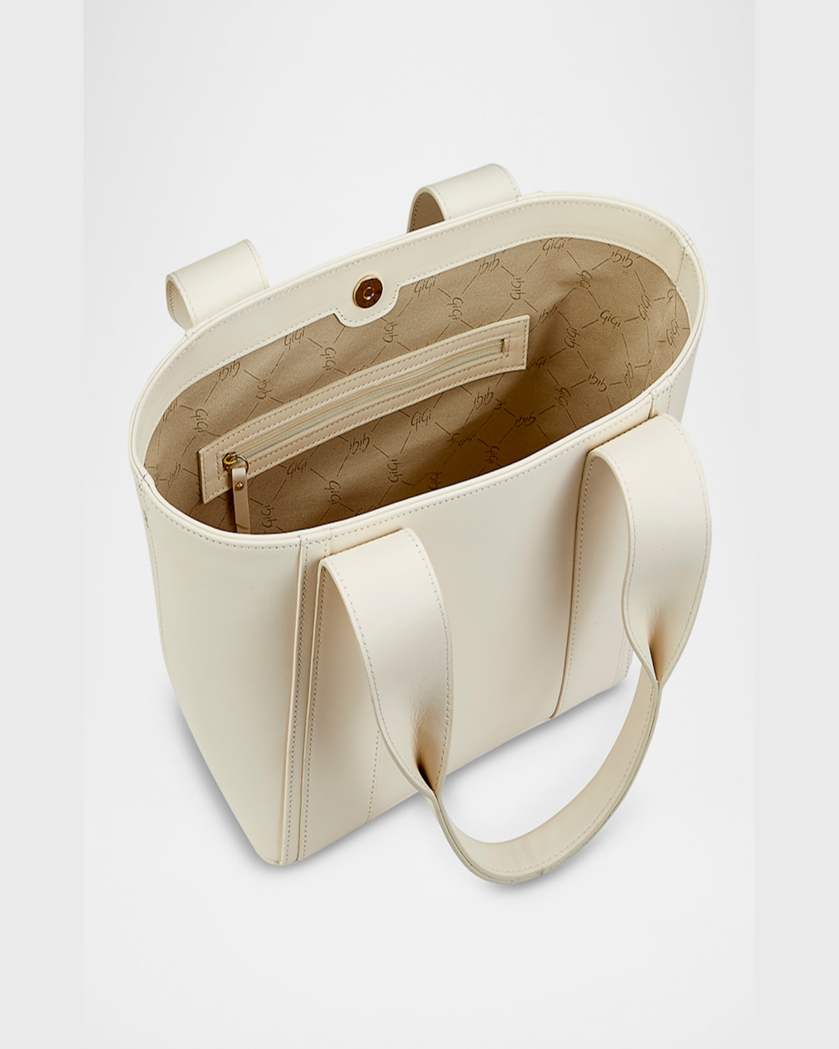 Gigi New York Bailey Leather Tote Bag In Ivory