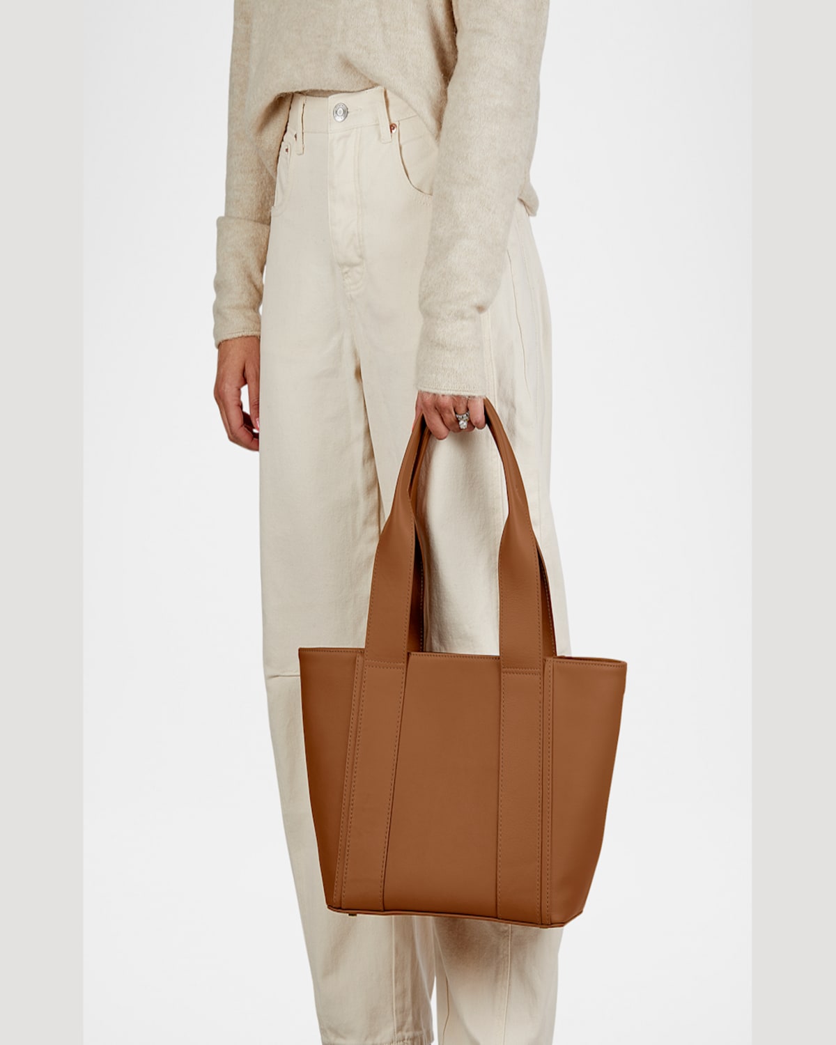 Gigi New York Bailey Leather Tote Bag In British Tan