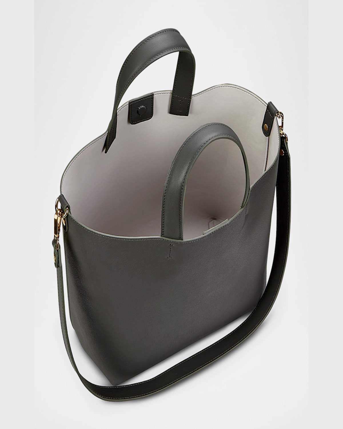 Gigi New York Austin Leather Tote Bag In Anthracite