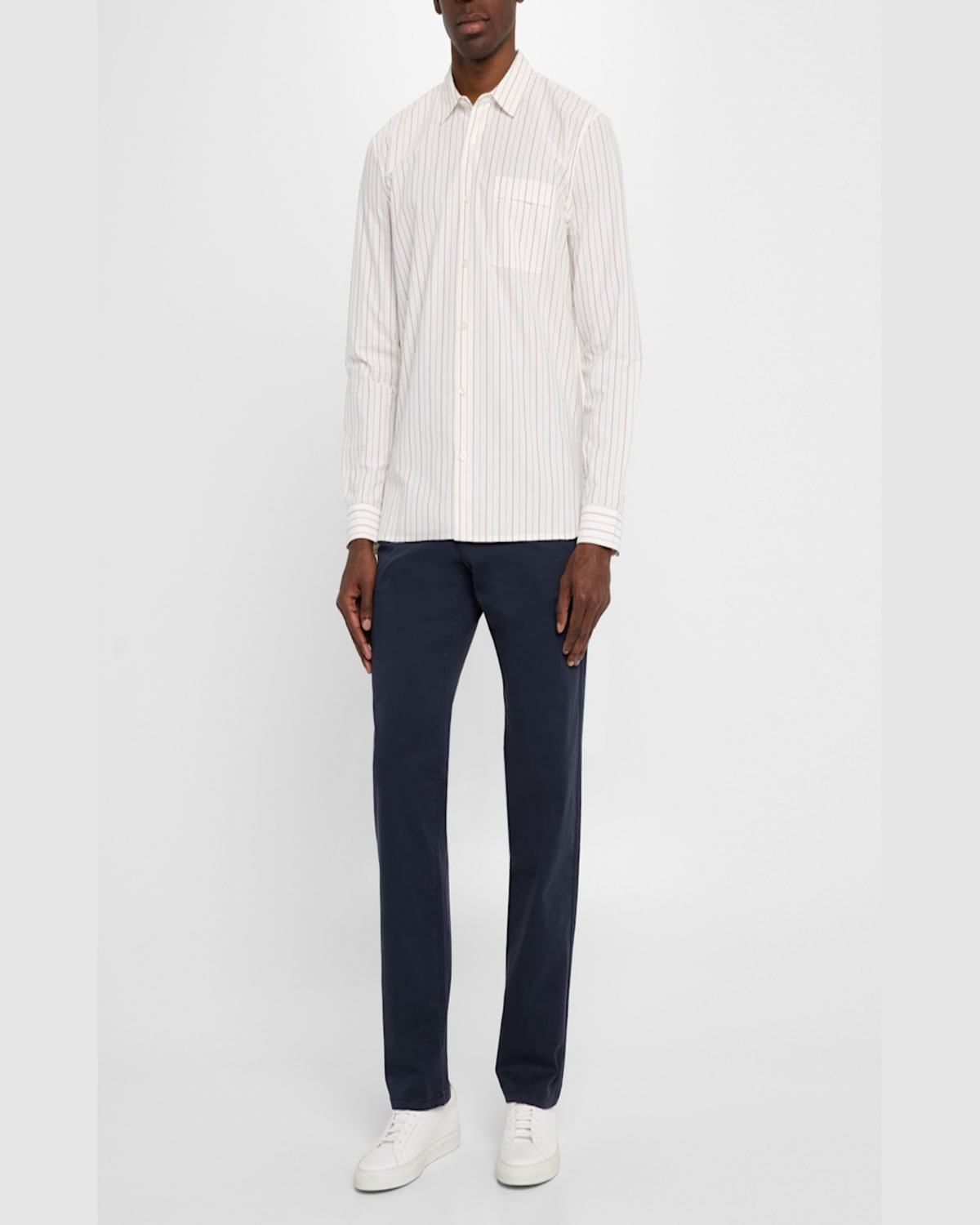 Paige Radovan Stripe Pima Cotton Button-up Shirt In Mesa Ridge Stripe