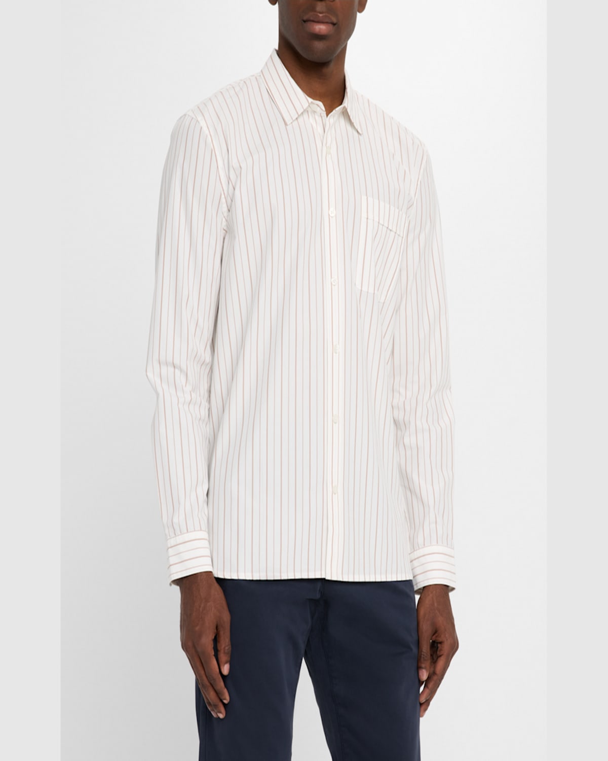 Paige Radovan Stripe Pima Cotton Button-up Shirt In Mesa Ridge Stripe