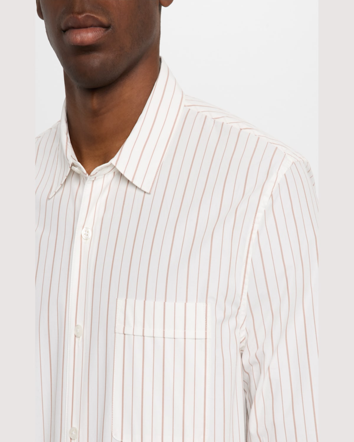 Paige Radovan Stripe Pima Cotton Button-up Shirt In Mesa Ridge Stripe