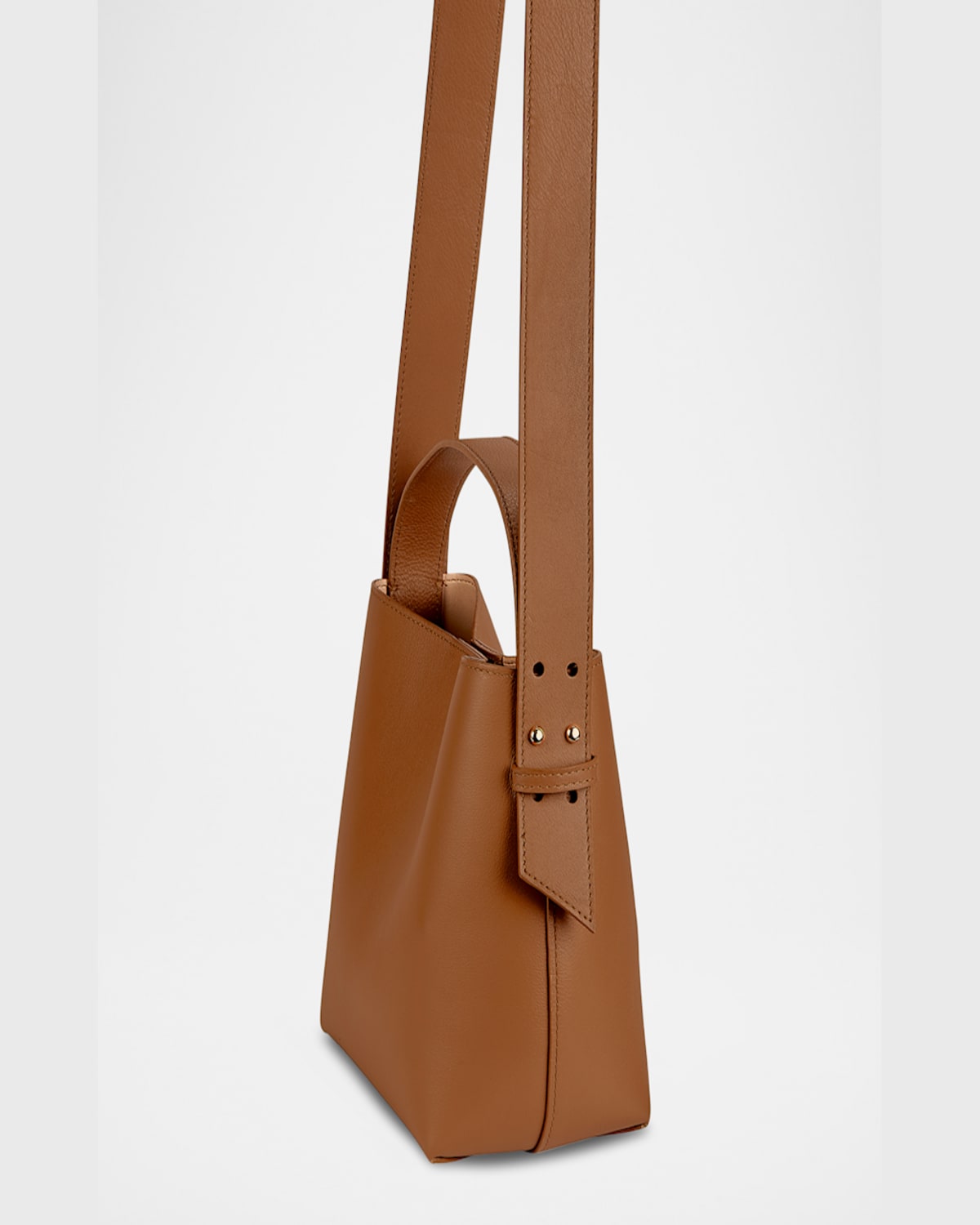 Gigi New York Selena Leather Bucket Bag In British Tan