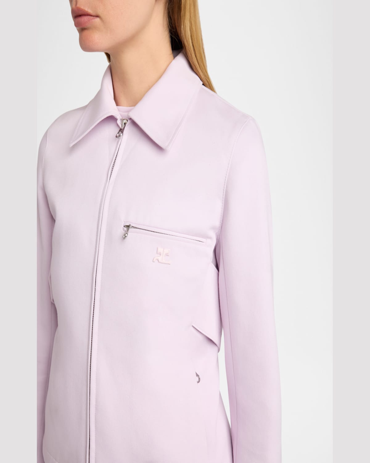 Courrèges Belted Polycotton Zip Jacket