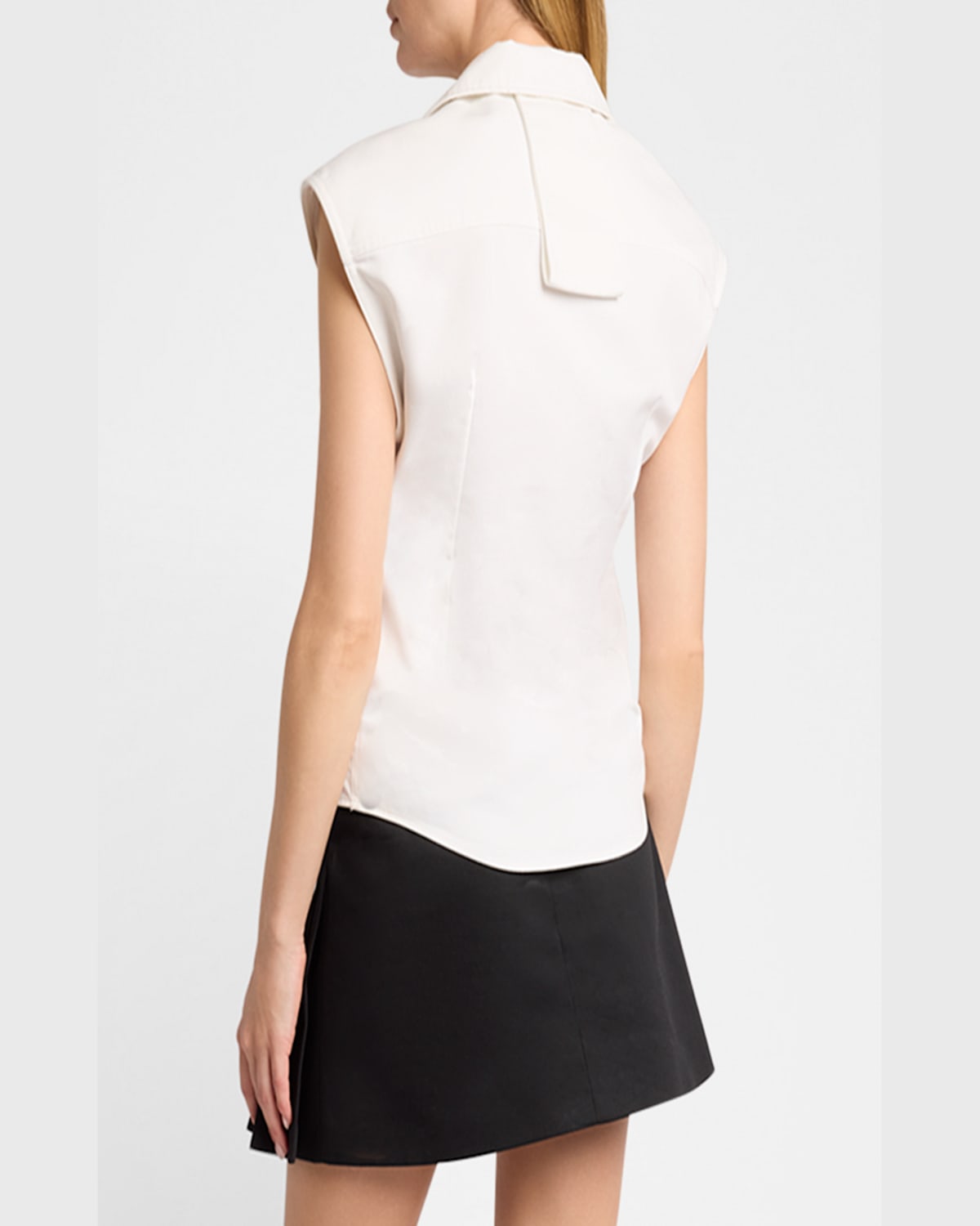 Courrèges Cap-sleeve Button-down Top