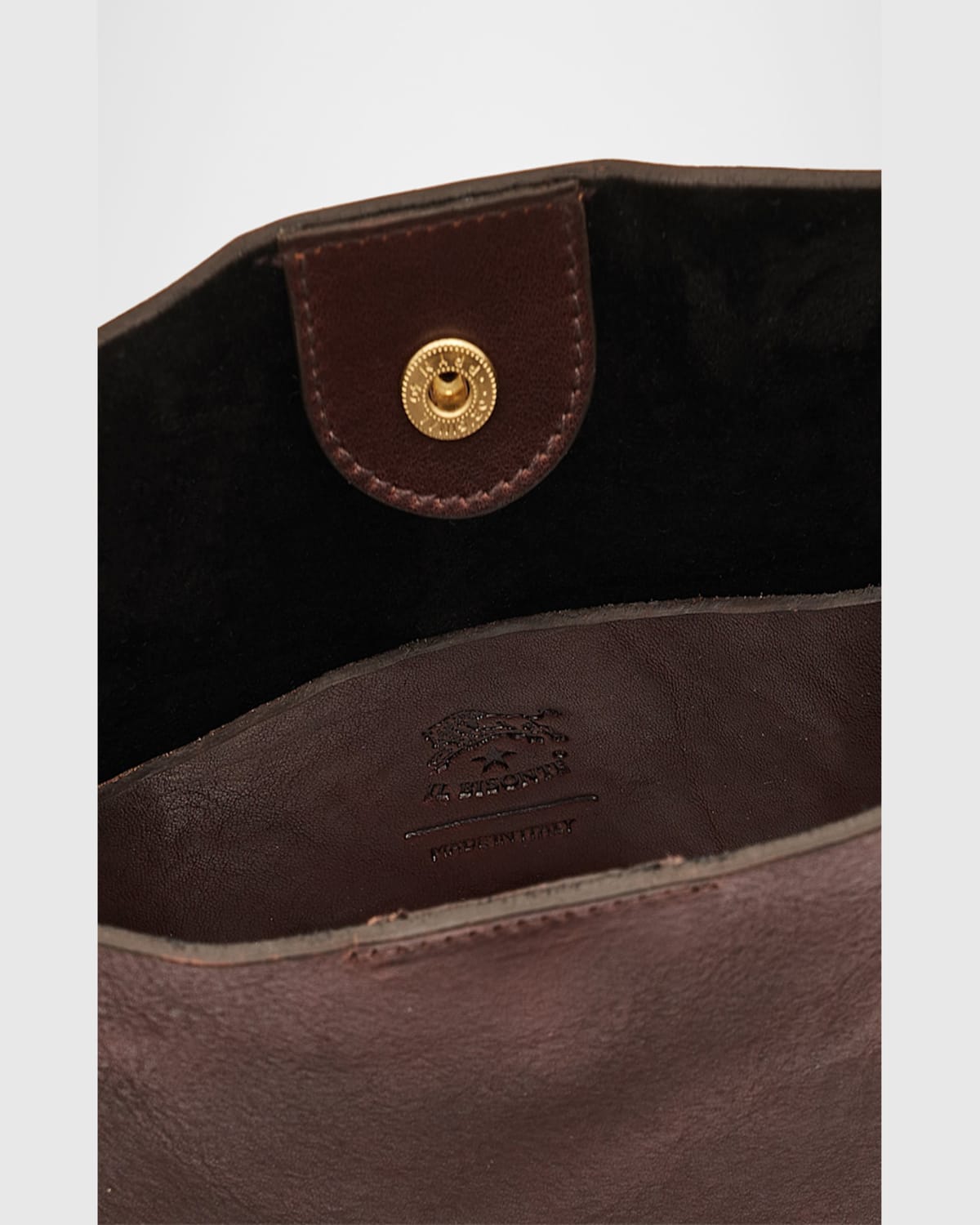 Il Bisonte Snodo Knot Leather Shoulder Bag In Caffe