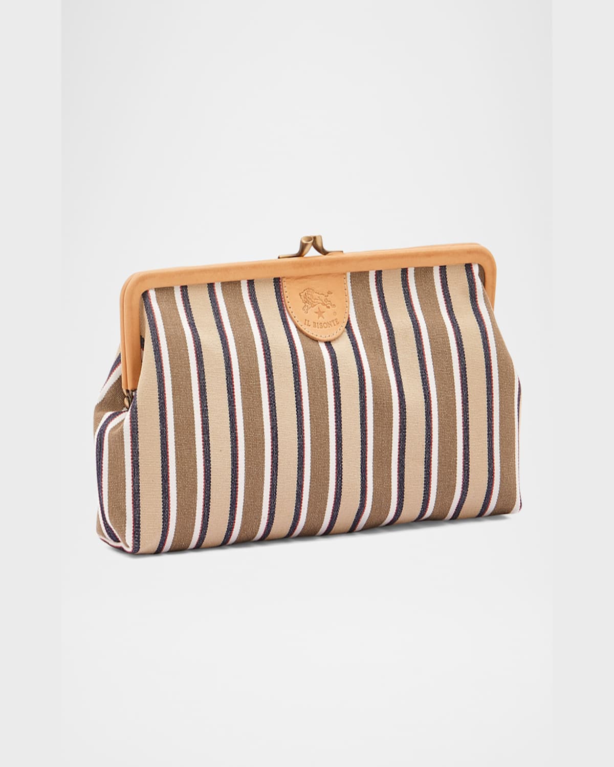 Il Bisonte Manuela Frame Canvas Clutch Bag