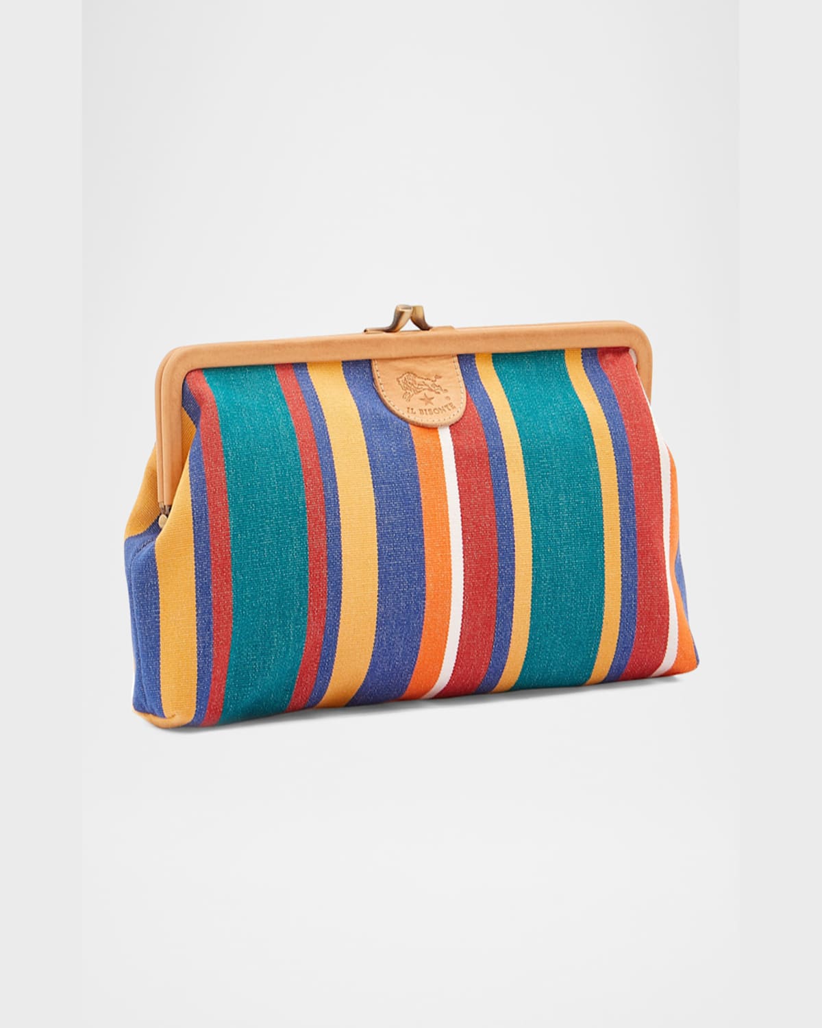 Il Bisonte Manuela Frame Canvas Clutch Bag