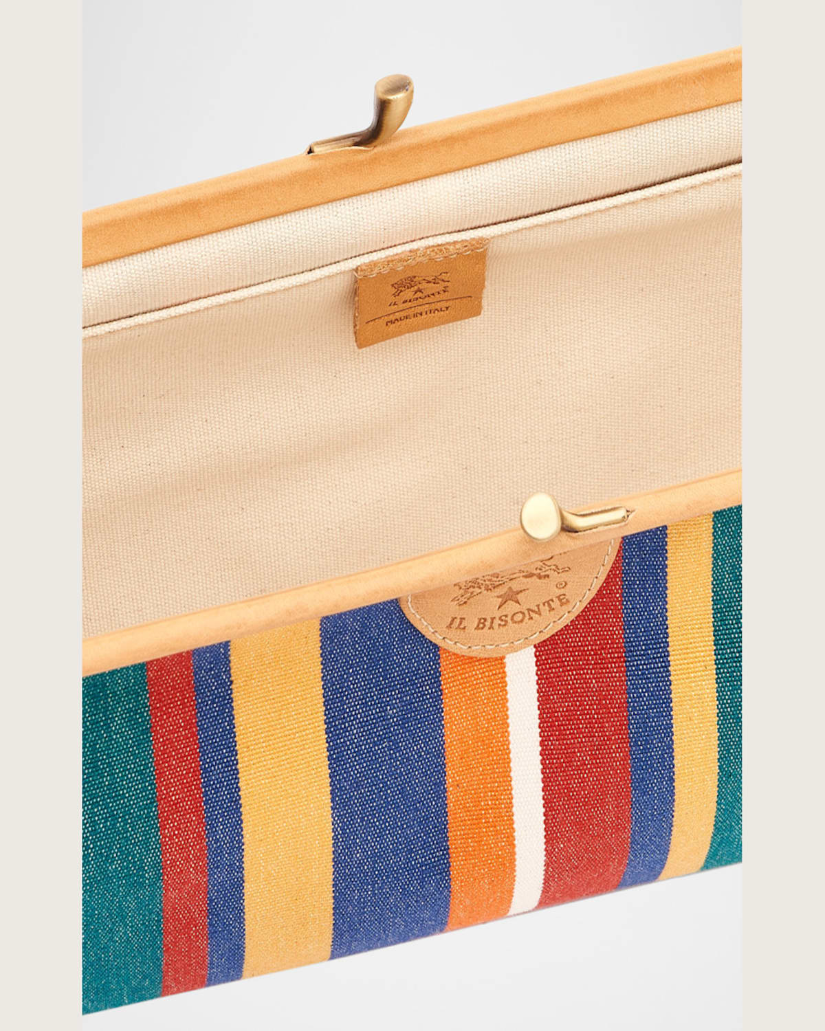 Il Bisonte Manuela Frame Canvas Clutch Bag