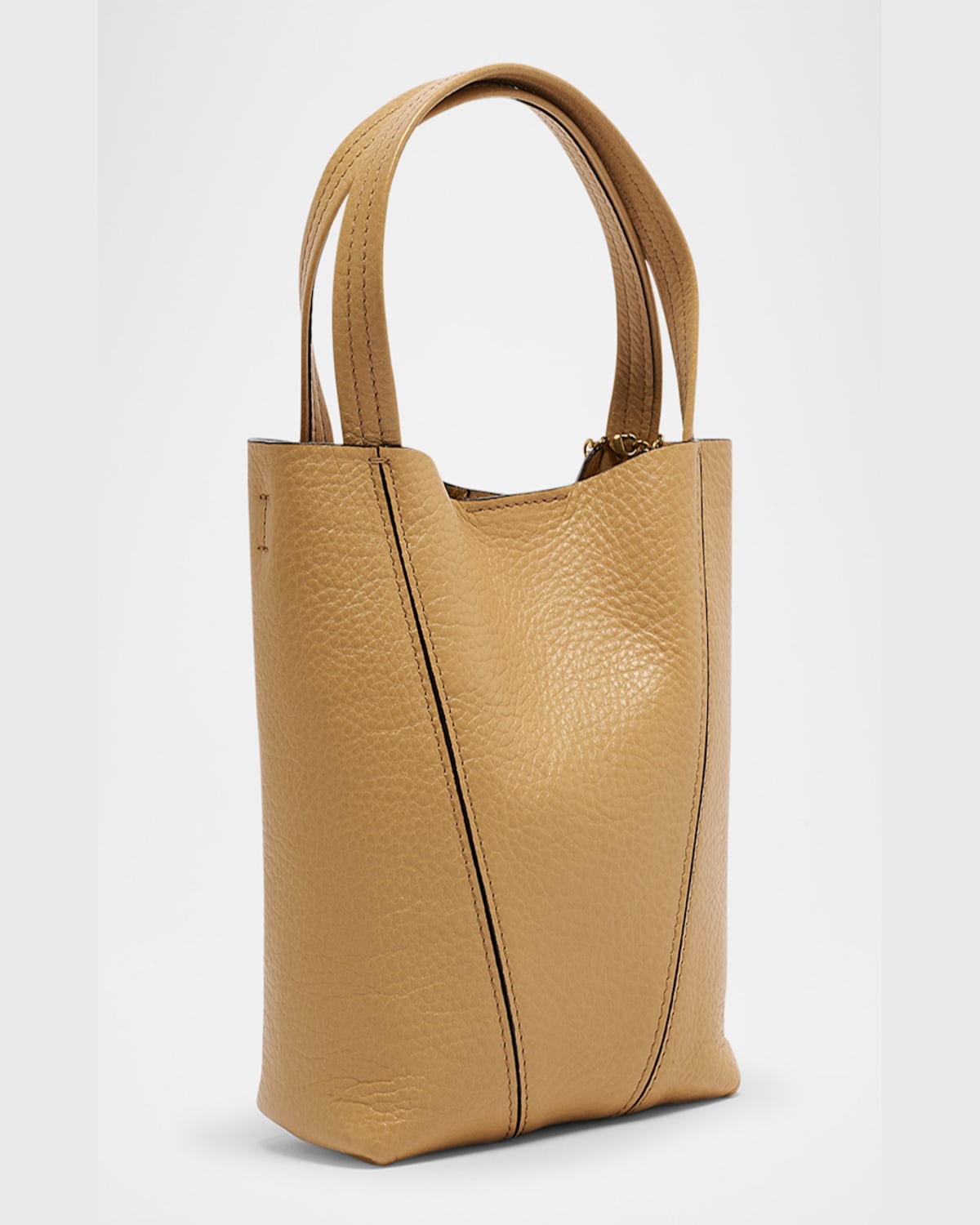 Chloé Small Spin Tote In Grained Leather Bags In Black