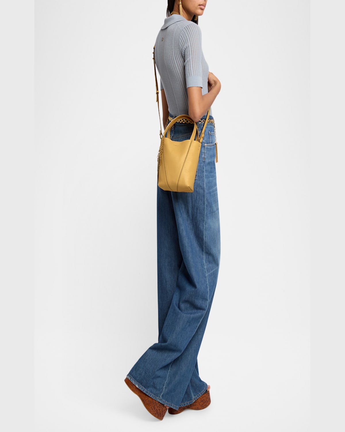 Chloé Small Spin Tote In Grained Leather Bags In Black