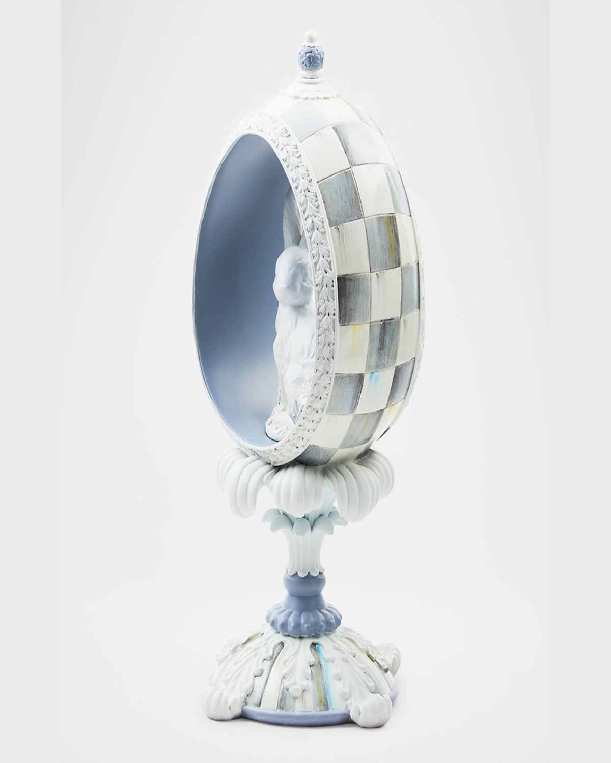 Mackenzie-childs Cameo Panoramic Bunny Egg