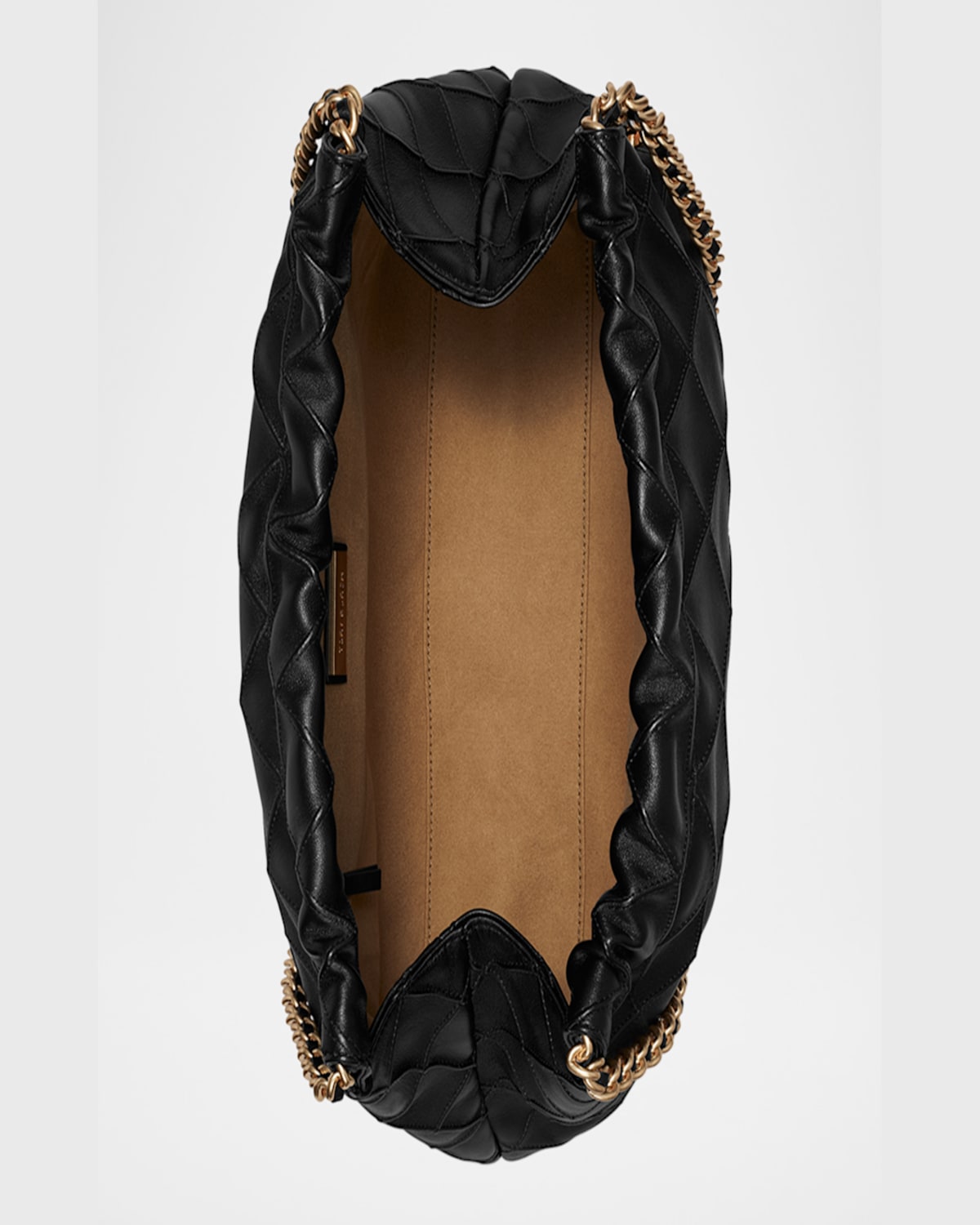 Tory Burch Fleming Chain Quilted Leather Hobo Bag In Black