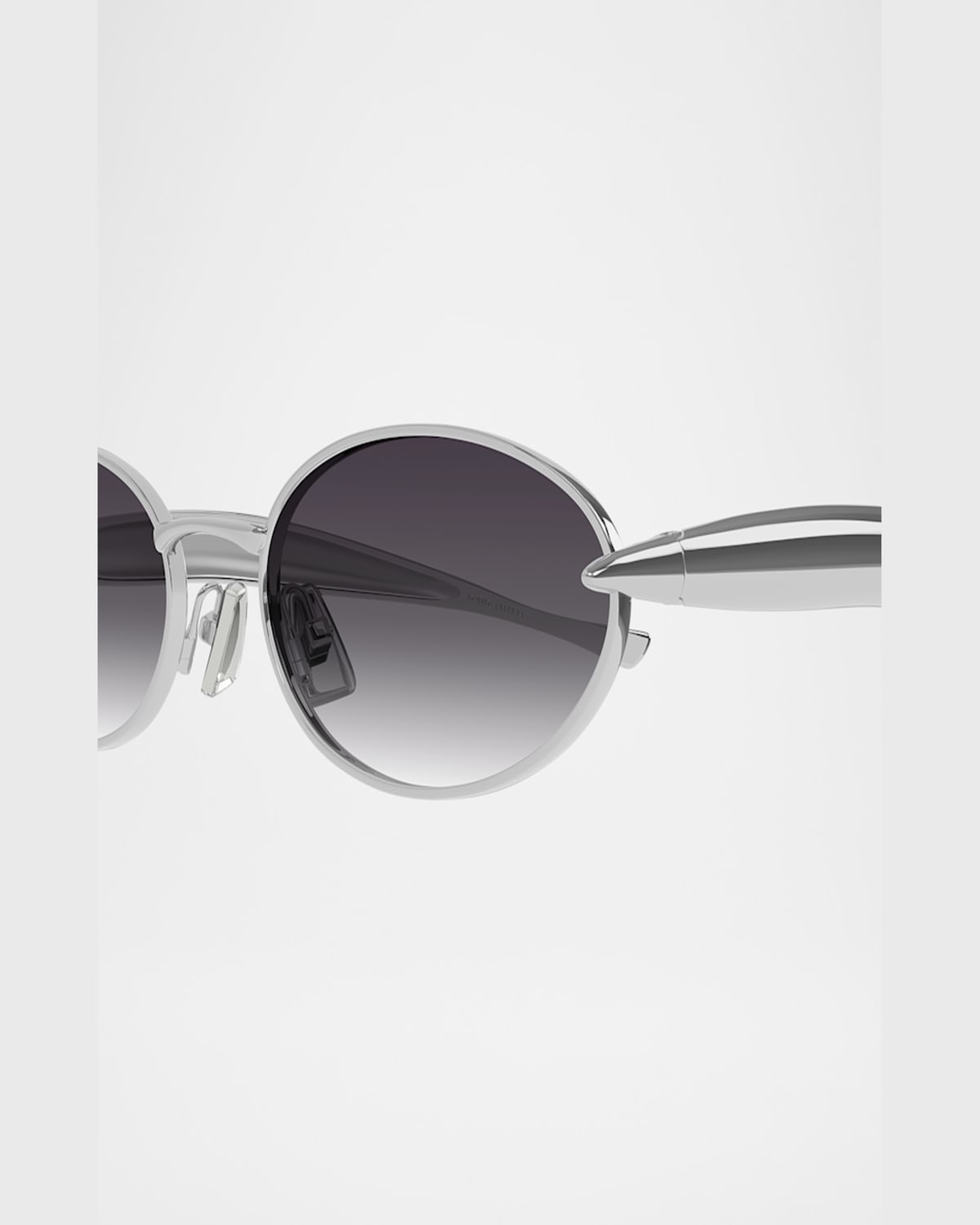 Bottega Veneta Bv1386s Linea Signature Icons 003 Silver Grey Sunglasses In Silver