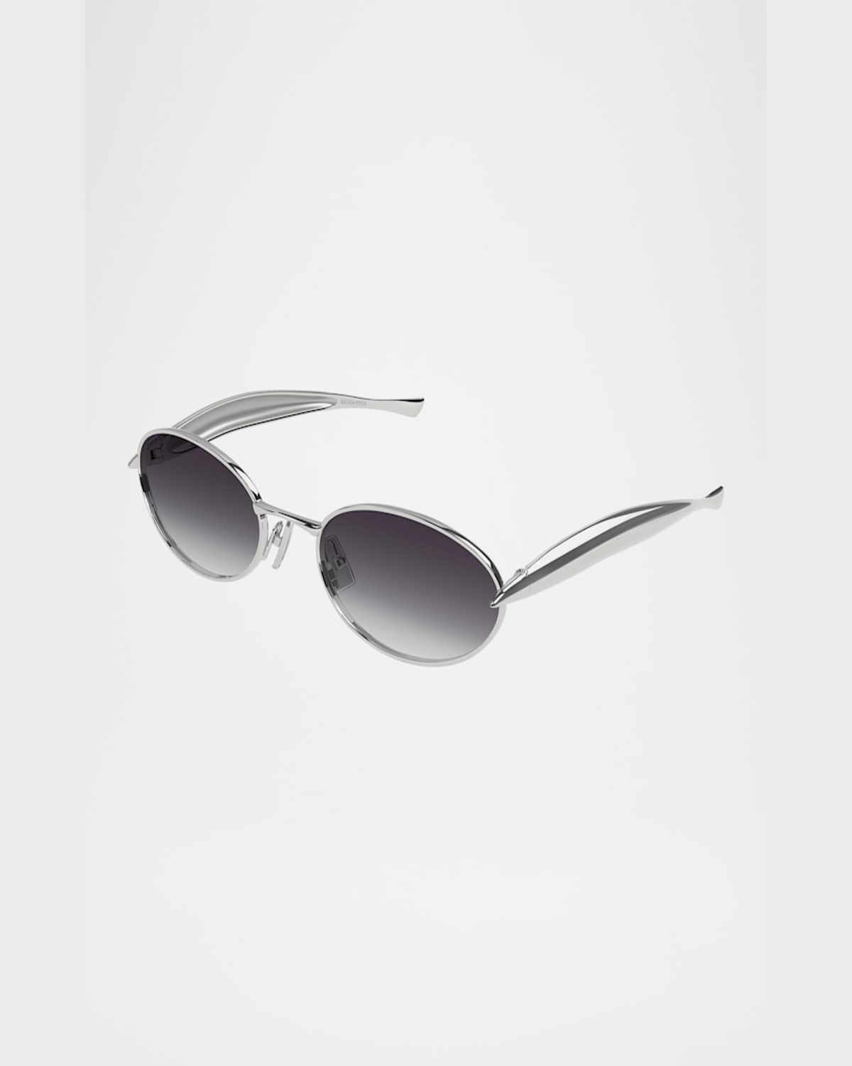 Bottega Veneta Bv1386s Linea Signature Icons 003 Silver Grey Sunglasses In Silver