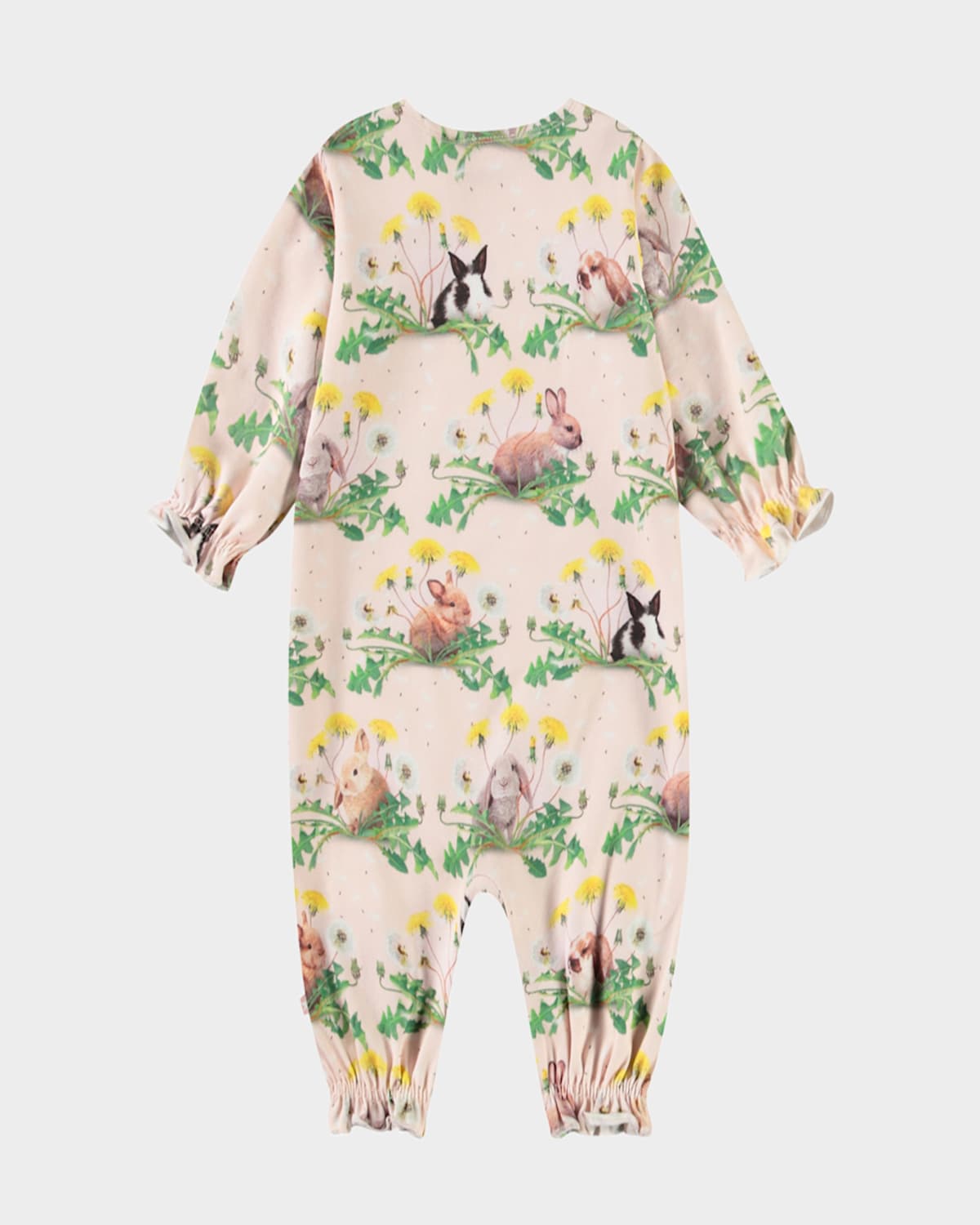 Molo Girl's Florina Rabbit-print Organic Cotton Bodysuit In Bunnies United