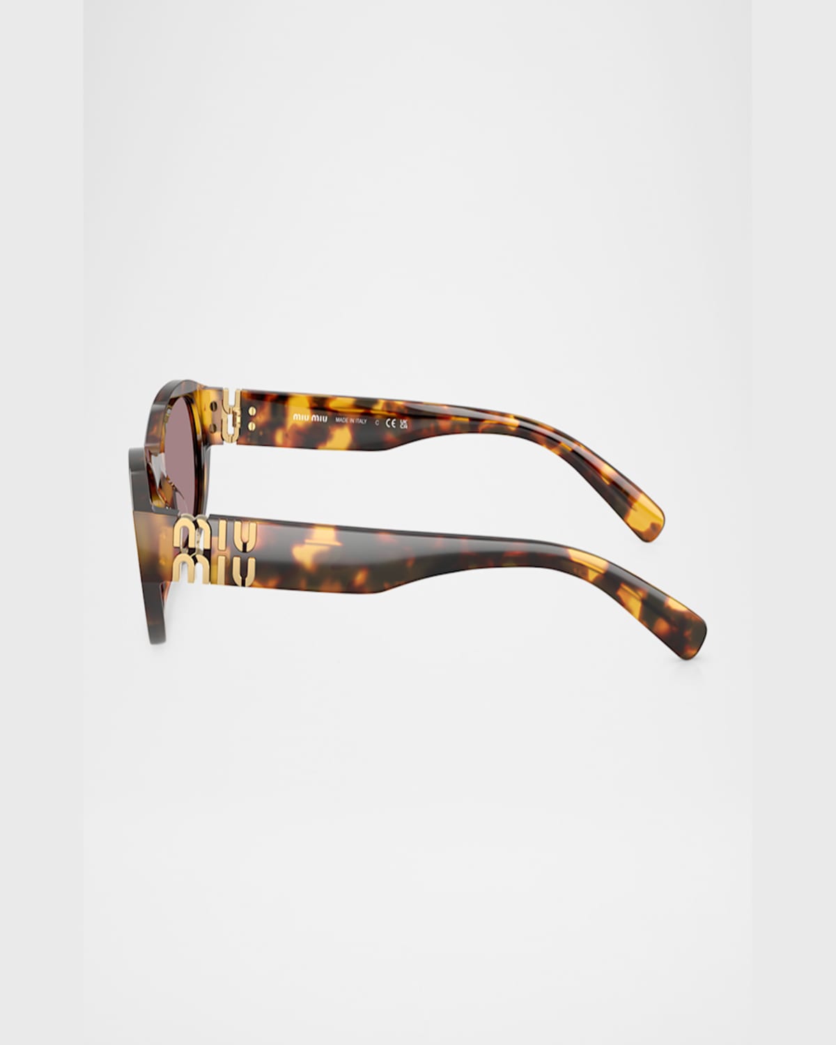 Miu Miu Tortoiseshell Sunglasses In Blond Hav