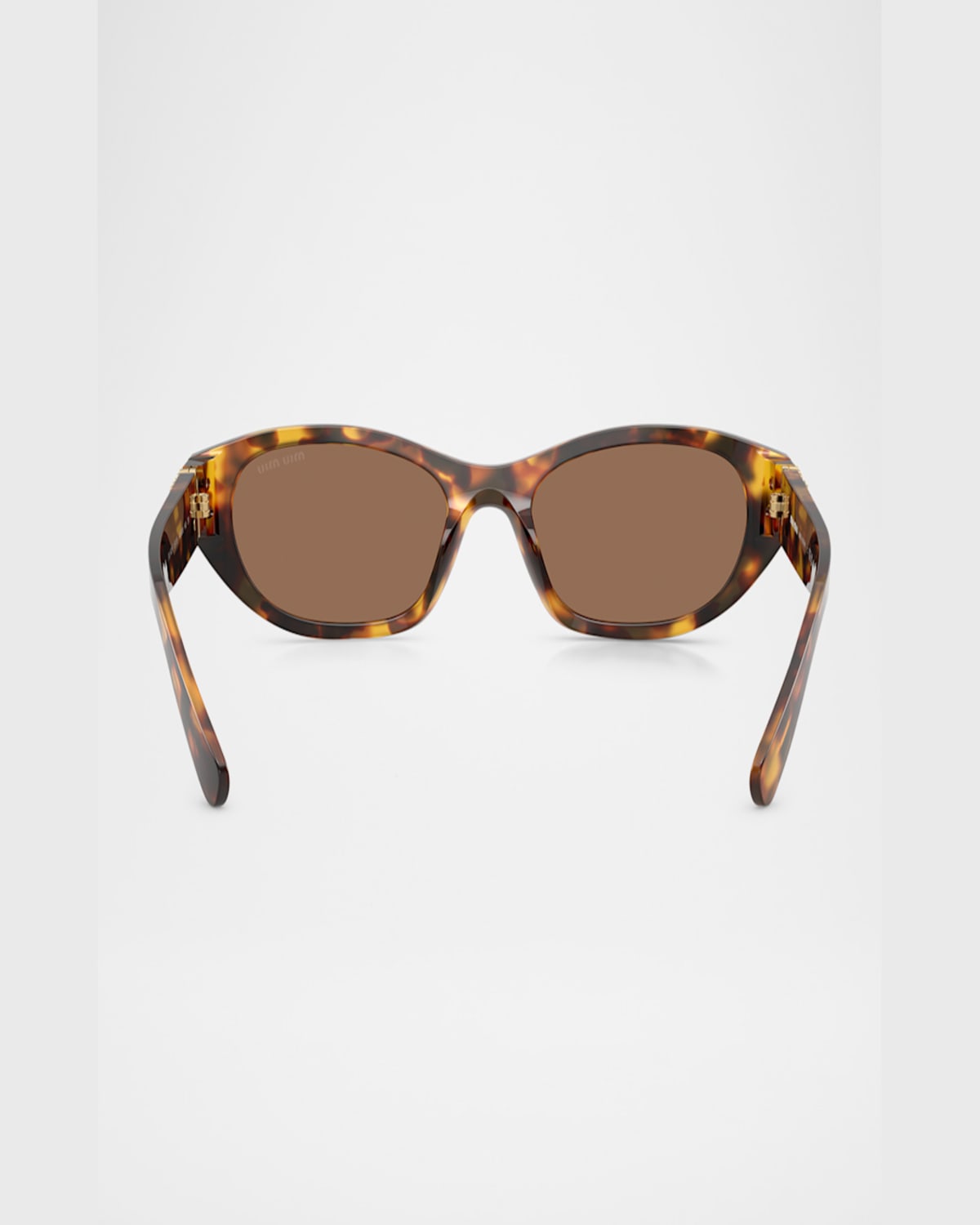 Miu Miu Womens Brown Mu A03s Oval-frame Acetate Sunglasses In Lite Havana