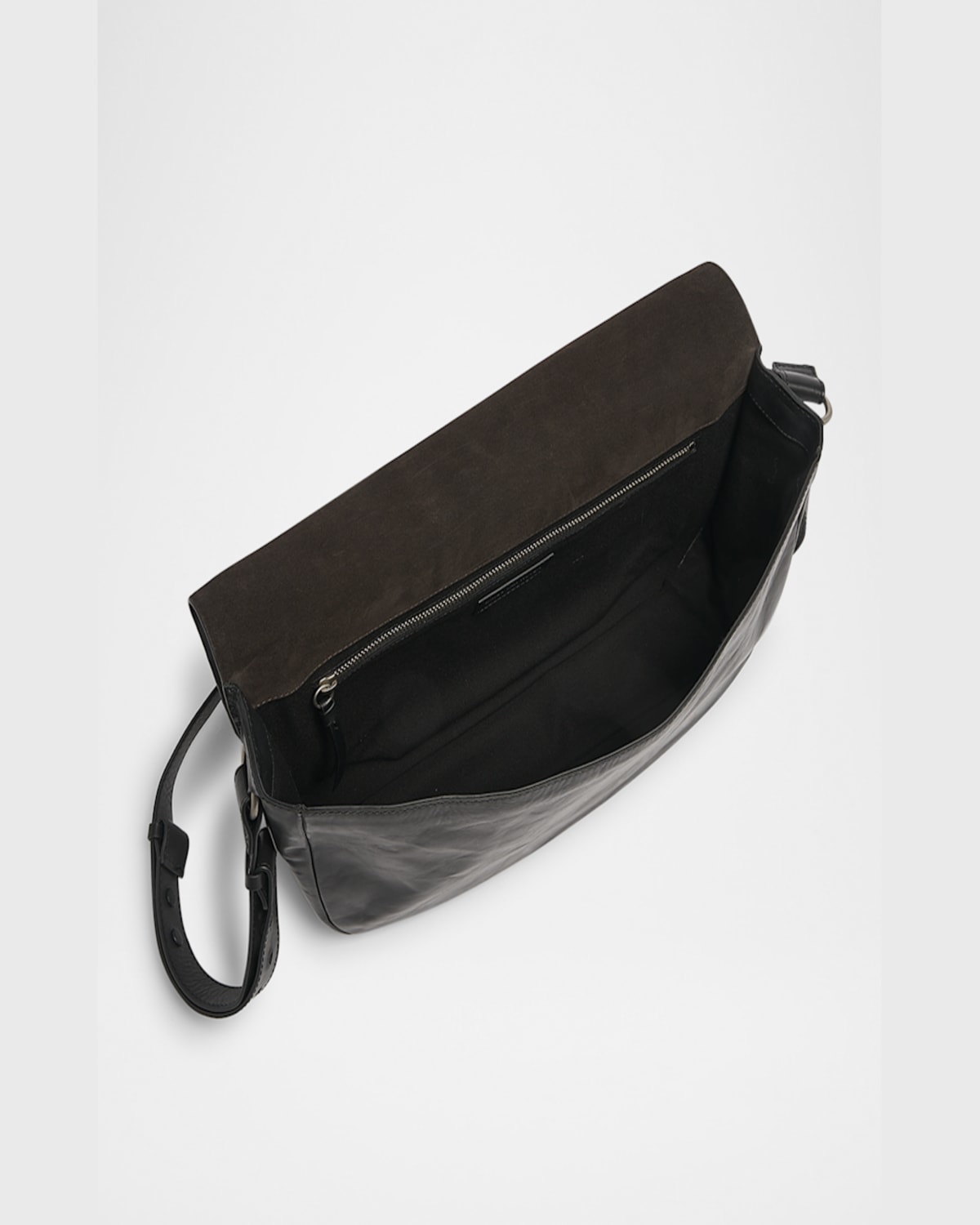 Dries Van Noten Men's Balm Calf Leather Flap Shoulder Bag In Black