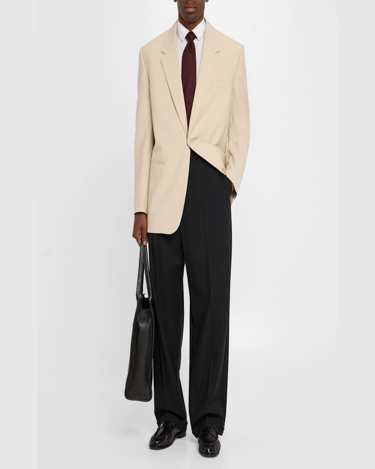 Saint Laurent Men's Wool-silk Relaxed Sport Coat In Camel