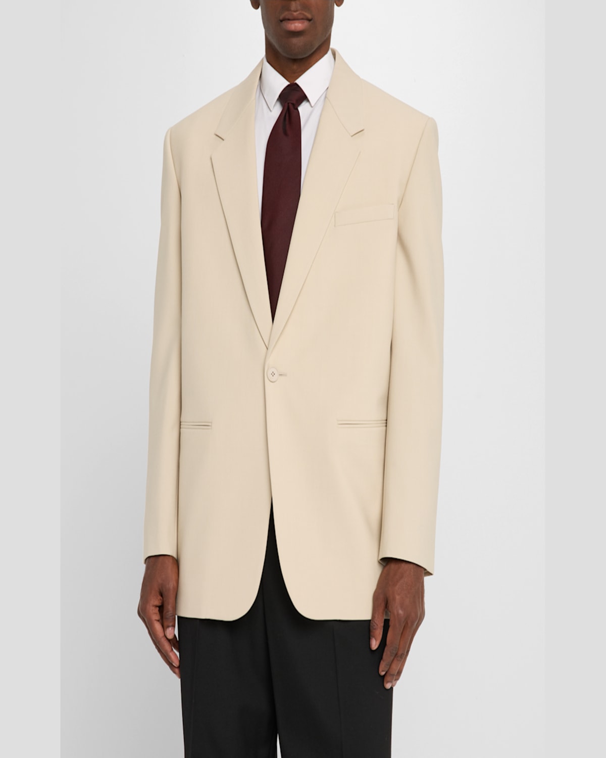 Saint Laurent Men's Wool-silk Relaxed Sport Coat In Camel