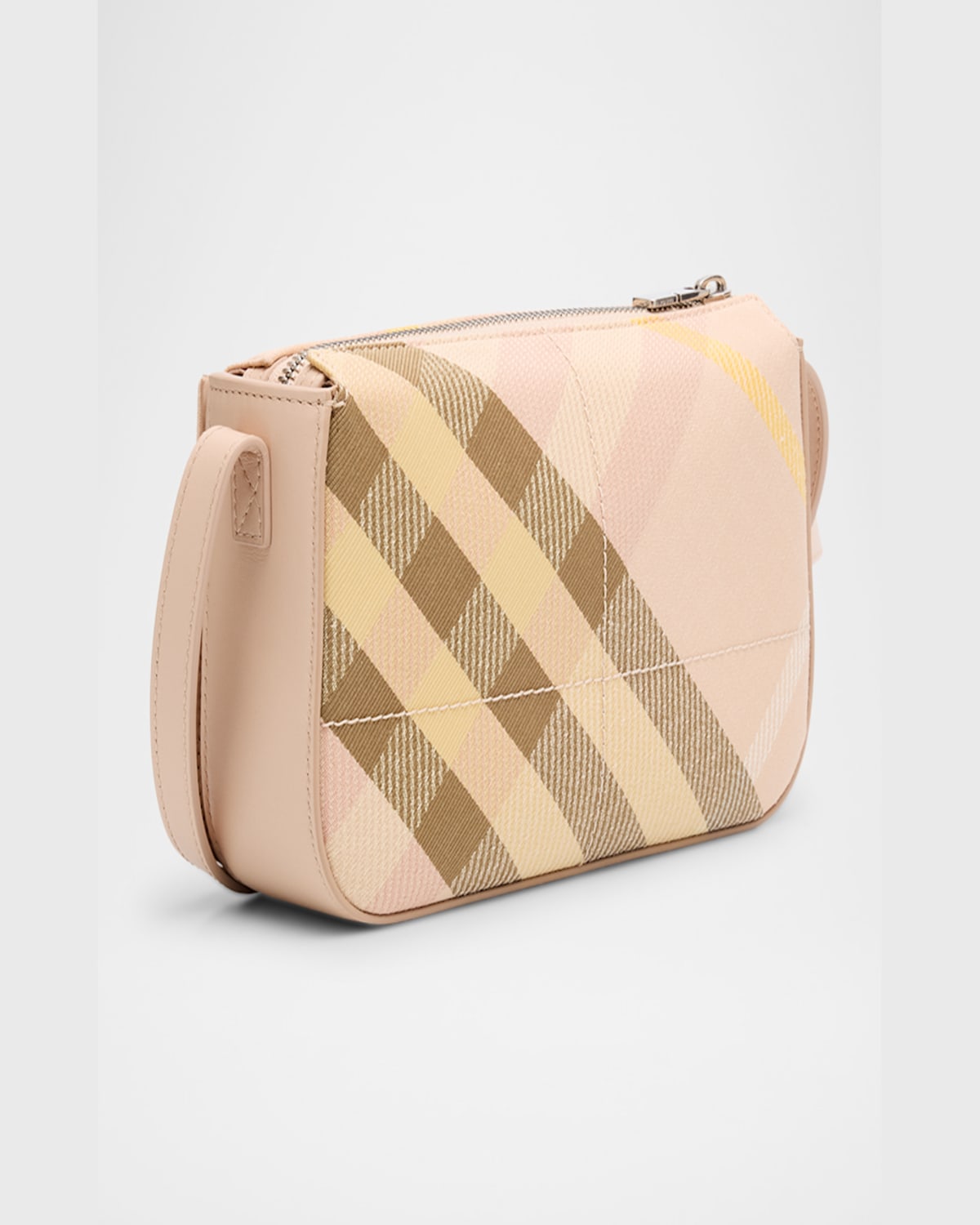 Burberry Snip Check Crossbody Bag In Teacup