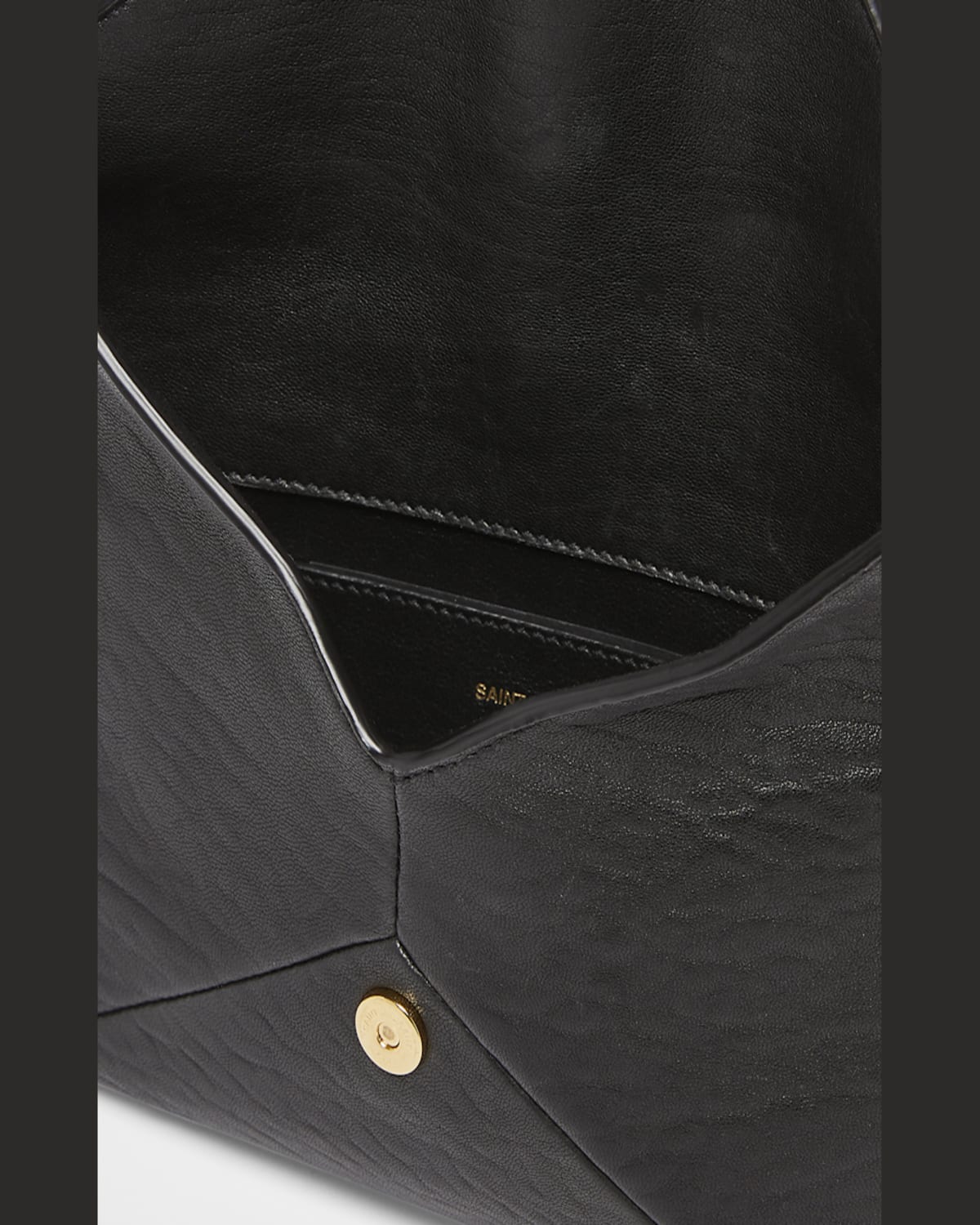 Saint Laurent Cassandre Small Ysl Pouch On Chain In Calfskin In 2760 Dk Cork