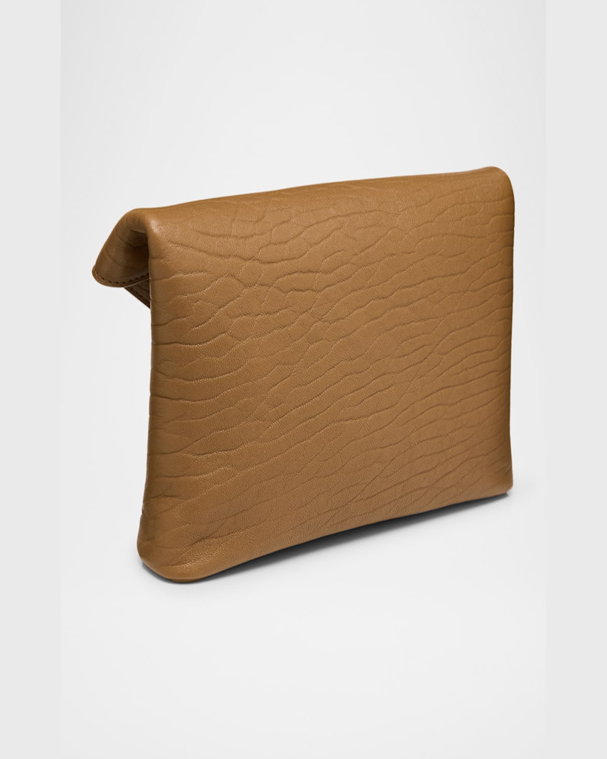 Saint Laurent Cassandre Small Ysl Pouch On Chain In Calfskin In 2760 Dk Cork