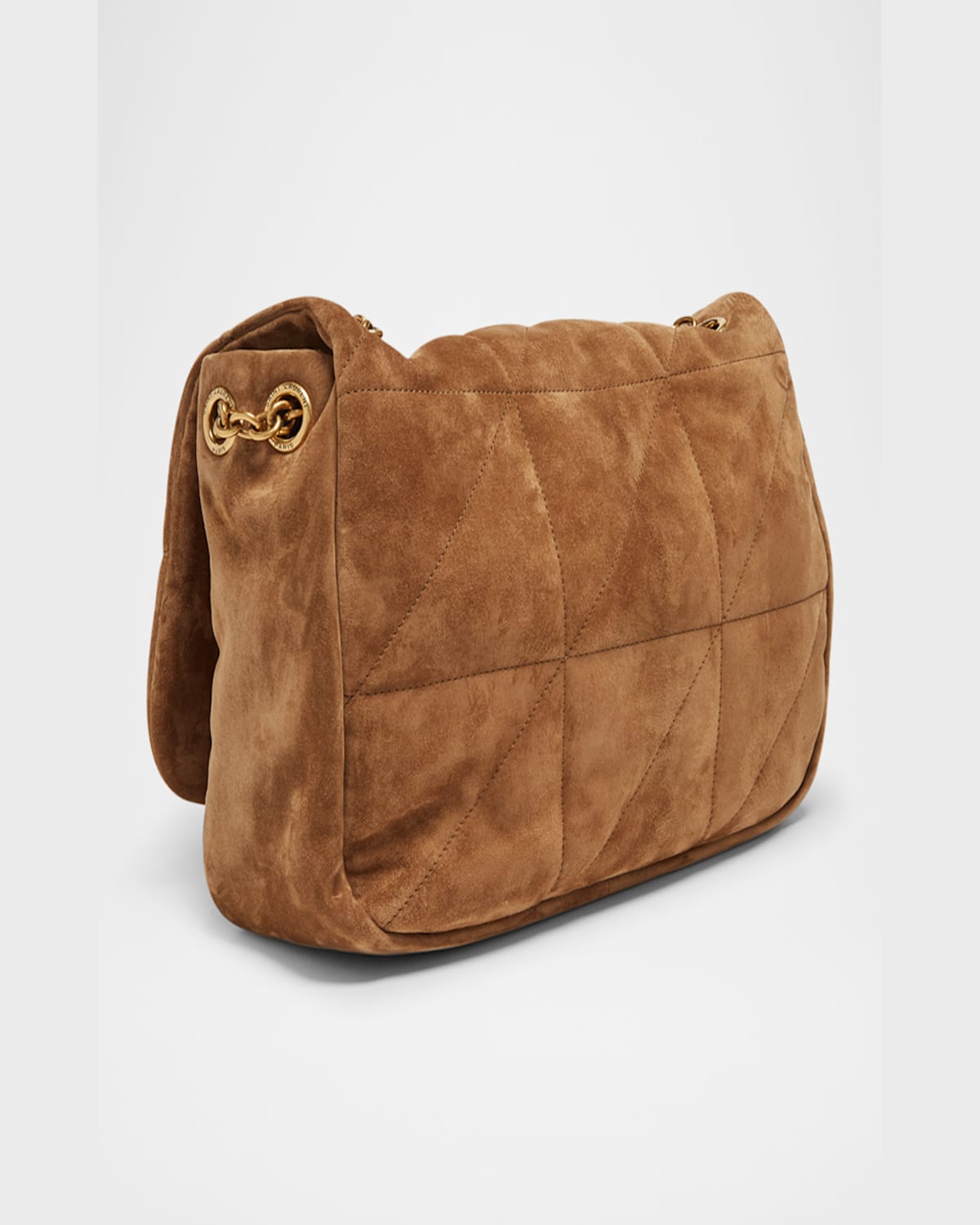 Saint Laurent Jamie 4.3 Medium Quilted Suede Shoulder Bag In Golden Leaf
