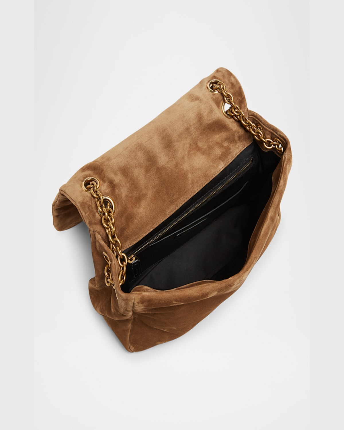 Saint Laurent Jamie 4.3 Medium Quilted Suede Shoulder Bag In Golden Leaf