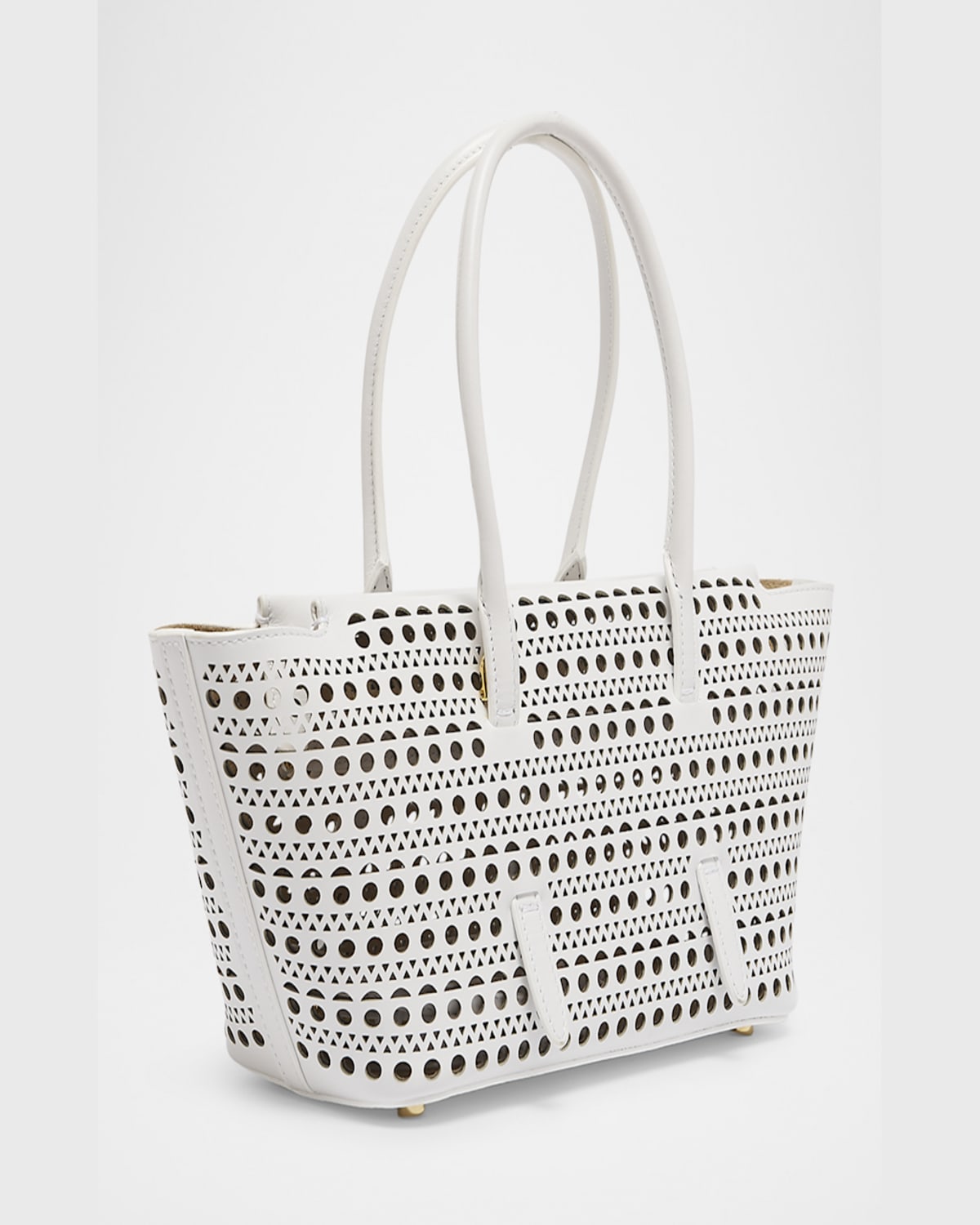 Alaïa Alaia Neo Mina 20 Bag In Vienne Calfskin In 010 Blanc Optique