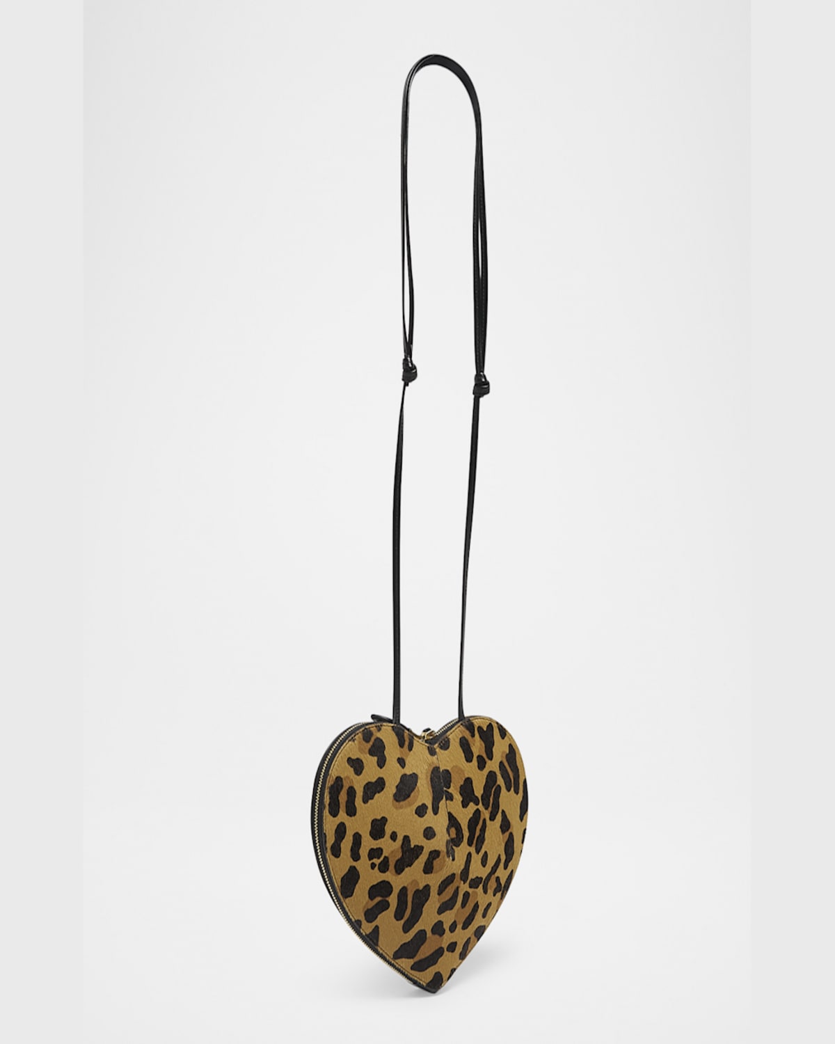 Alaïa Le Coeur Leopard-print Leather-trimmed Calf Hair Shoulder Bag In 157 Brun Sepia