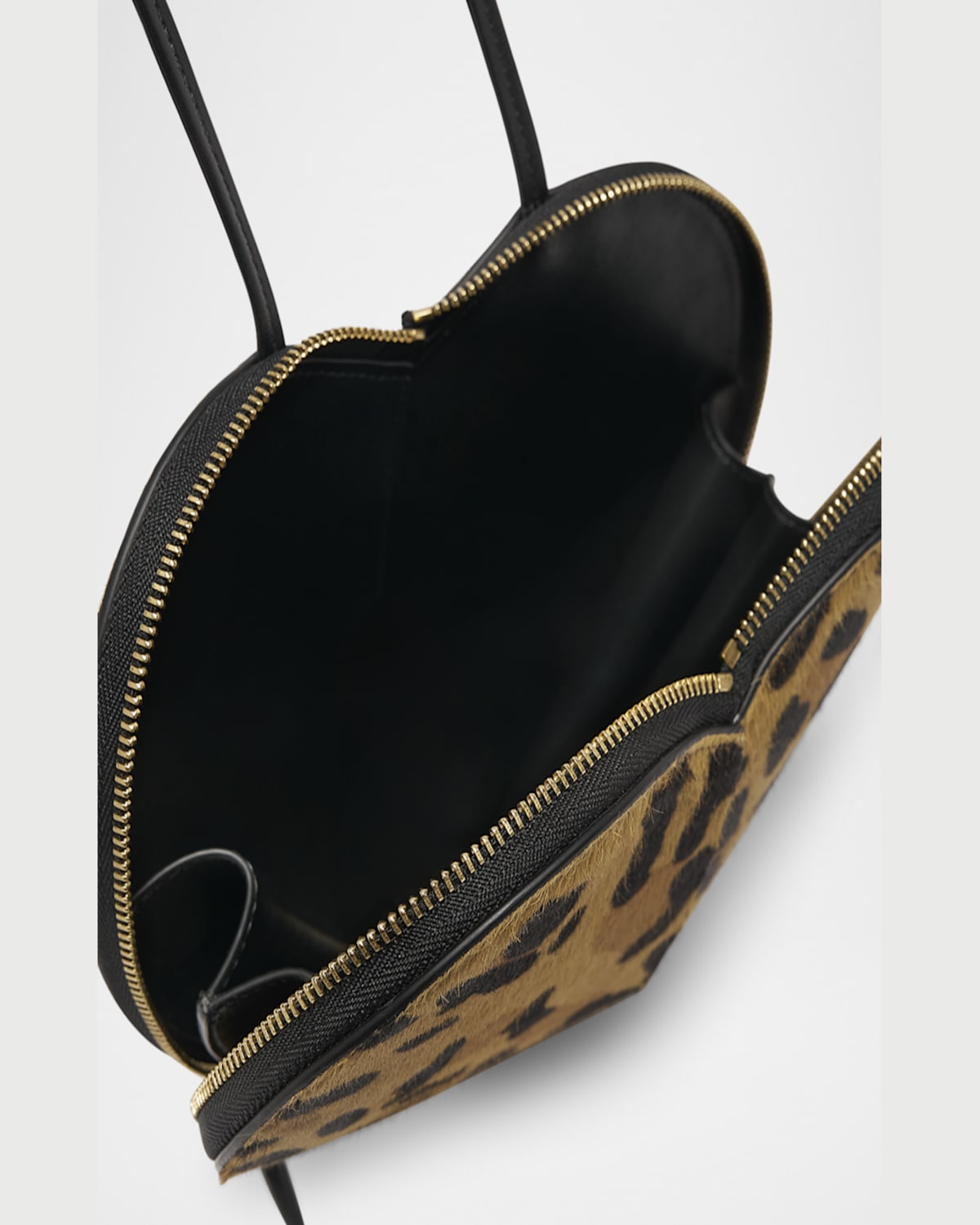 Alaïa Le Coeur Leopard-print Leather-trimmed Calf Hair Shoulder Bag In 157 Brun Sepia