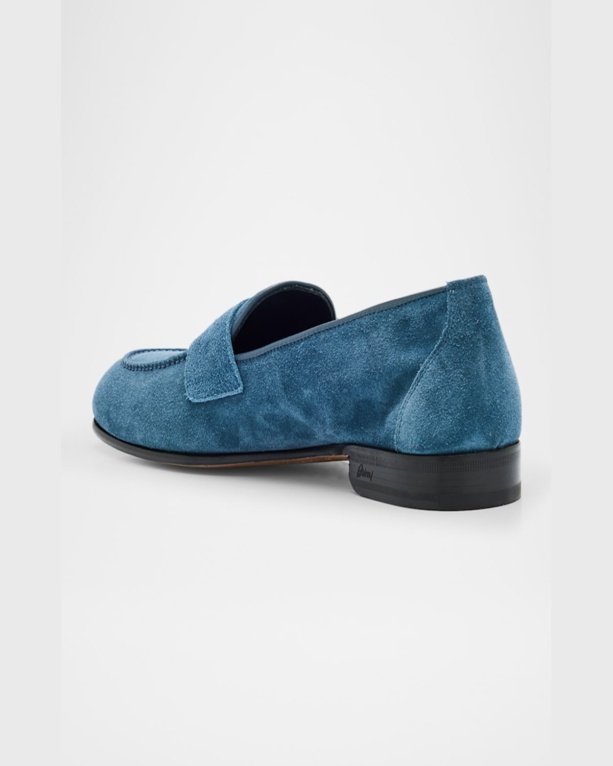 Brioni Men's Suede Penny Loafers In Periwinkle