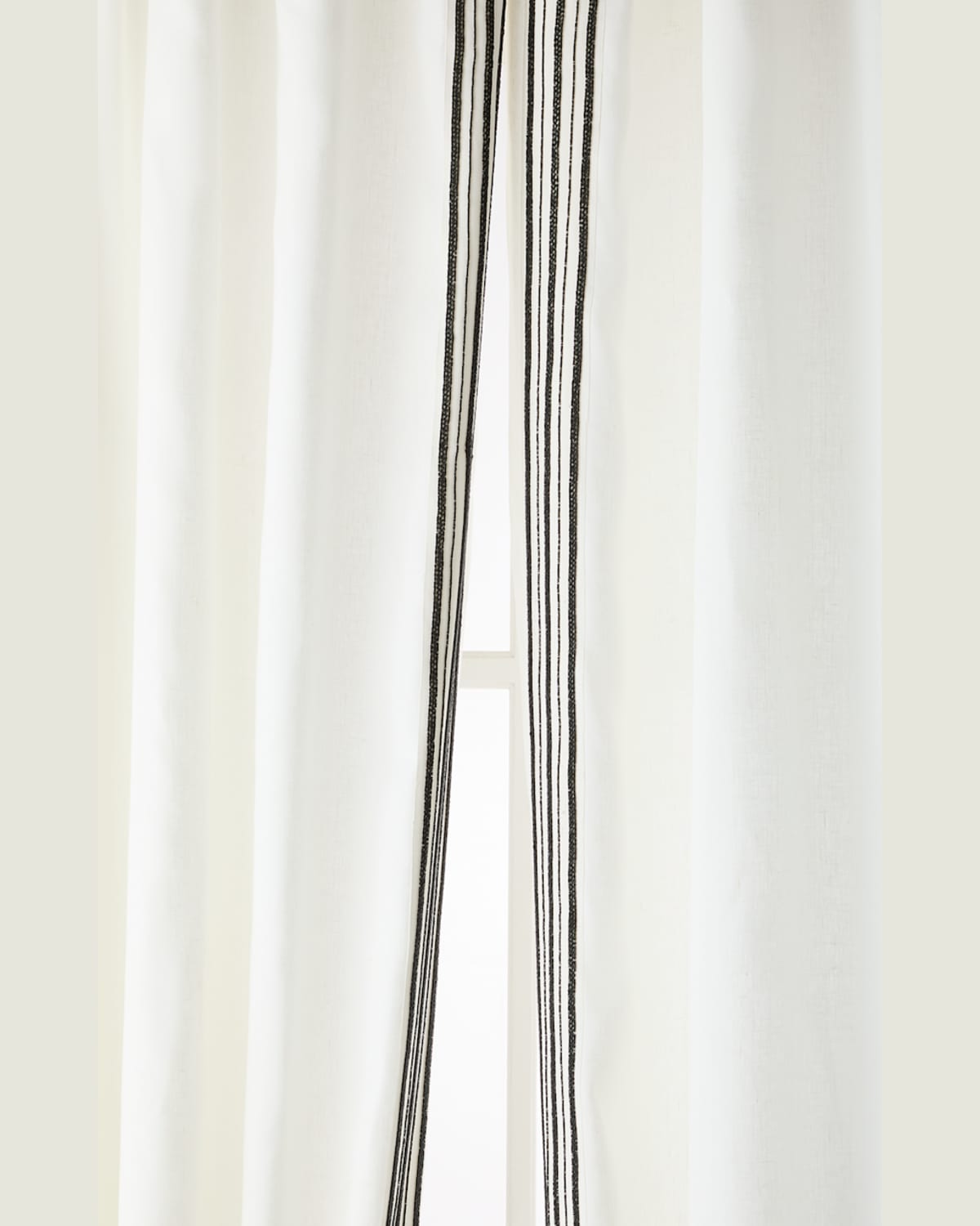 Home Silks Trelli Light-filtering Linen Drapery Panels, 52" X 96" - Set Of 2 In Black