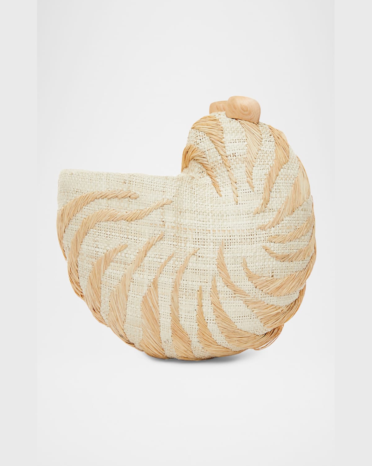 Poolside The Origami Nautilus Shell Clutch Bag In Natural