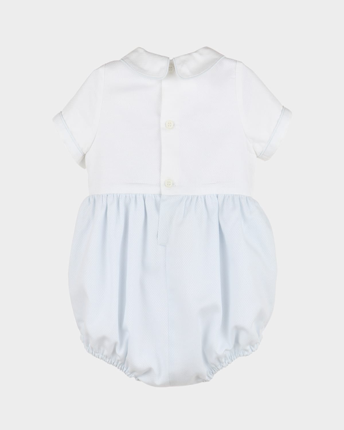 Luli & Me Boy's Smocked Bubble Romper In Blue