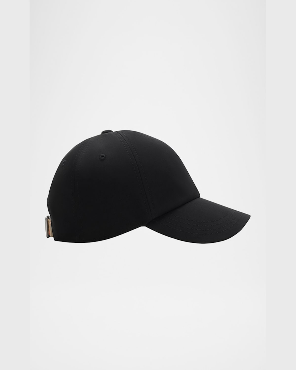 Burberry Men's Check-strap Ekd Baseball Cap In Black