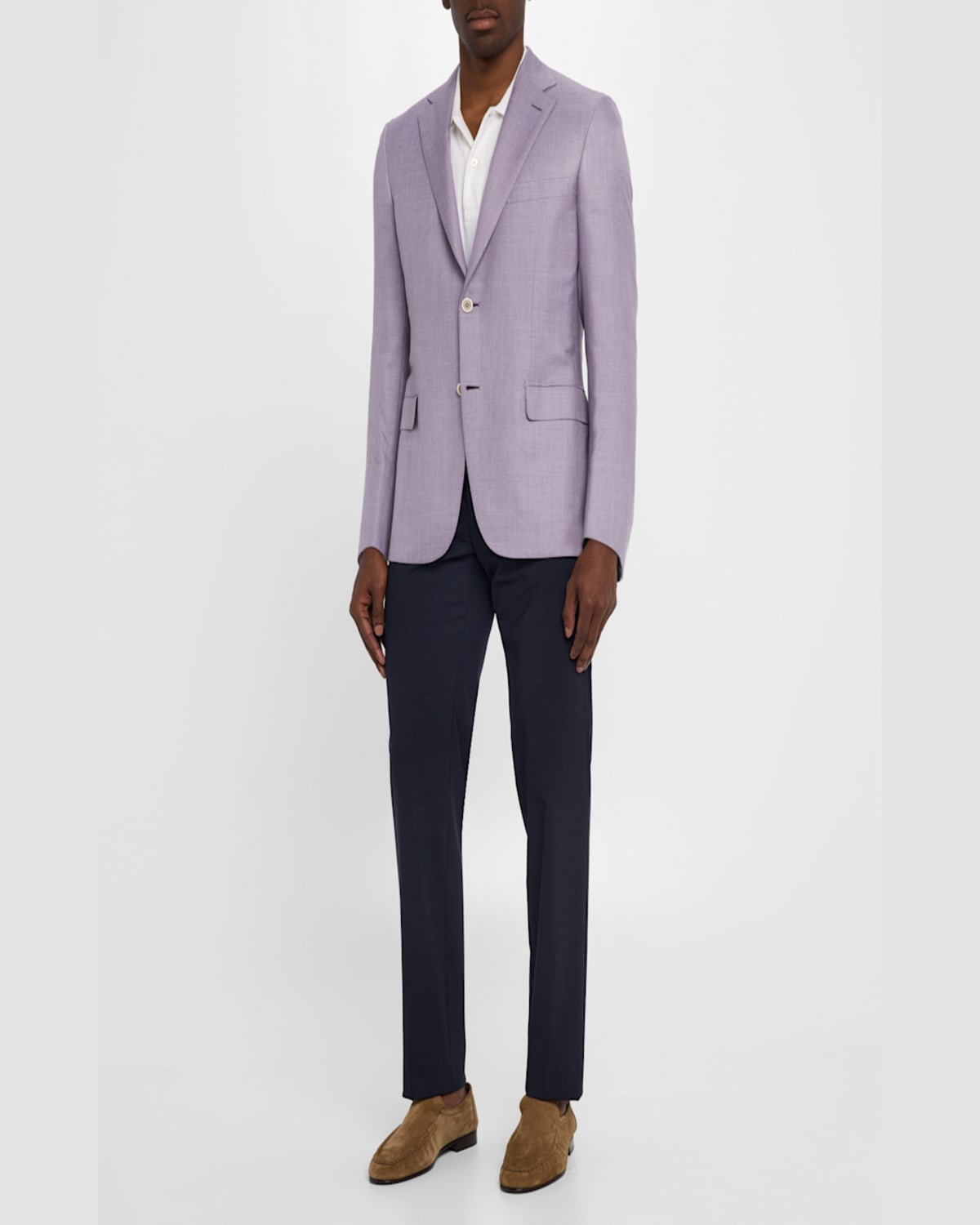 Brioni Men's Cashmere And Silk Single-breasted Sport Coat In Lilac