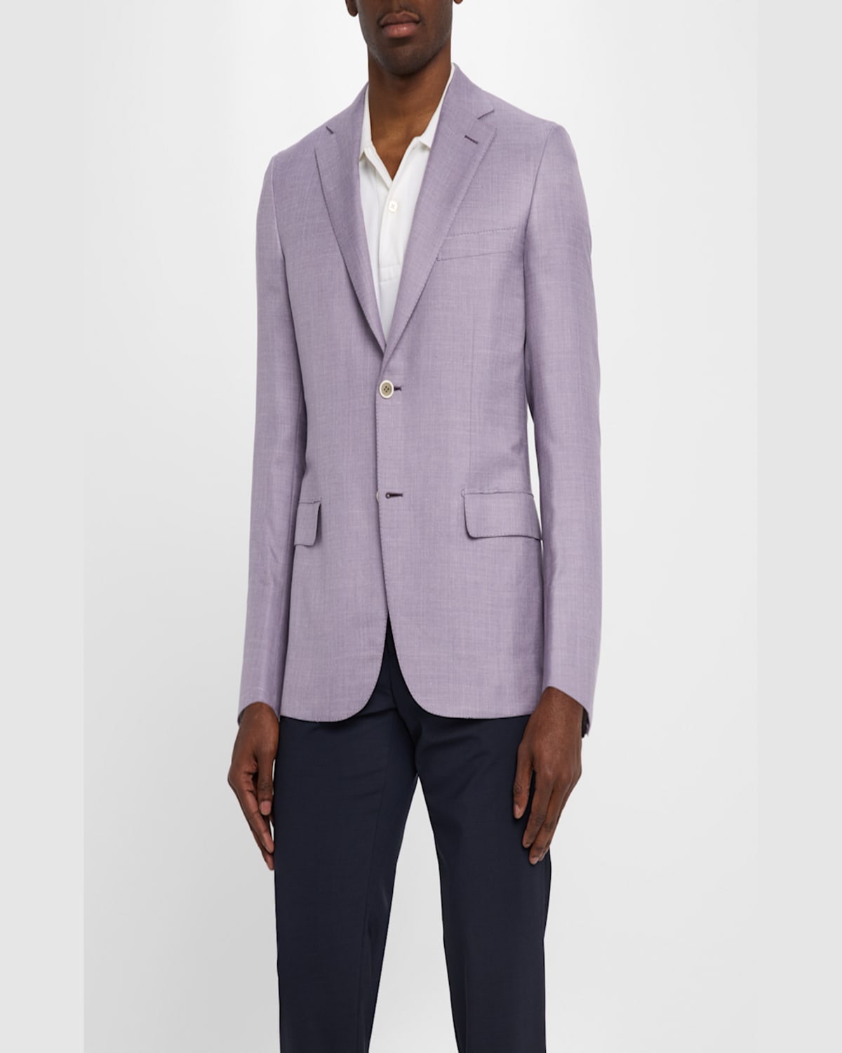 Brioni Men's Cashmere And Silk Single-breasted Sport Coat In Lilac