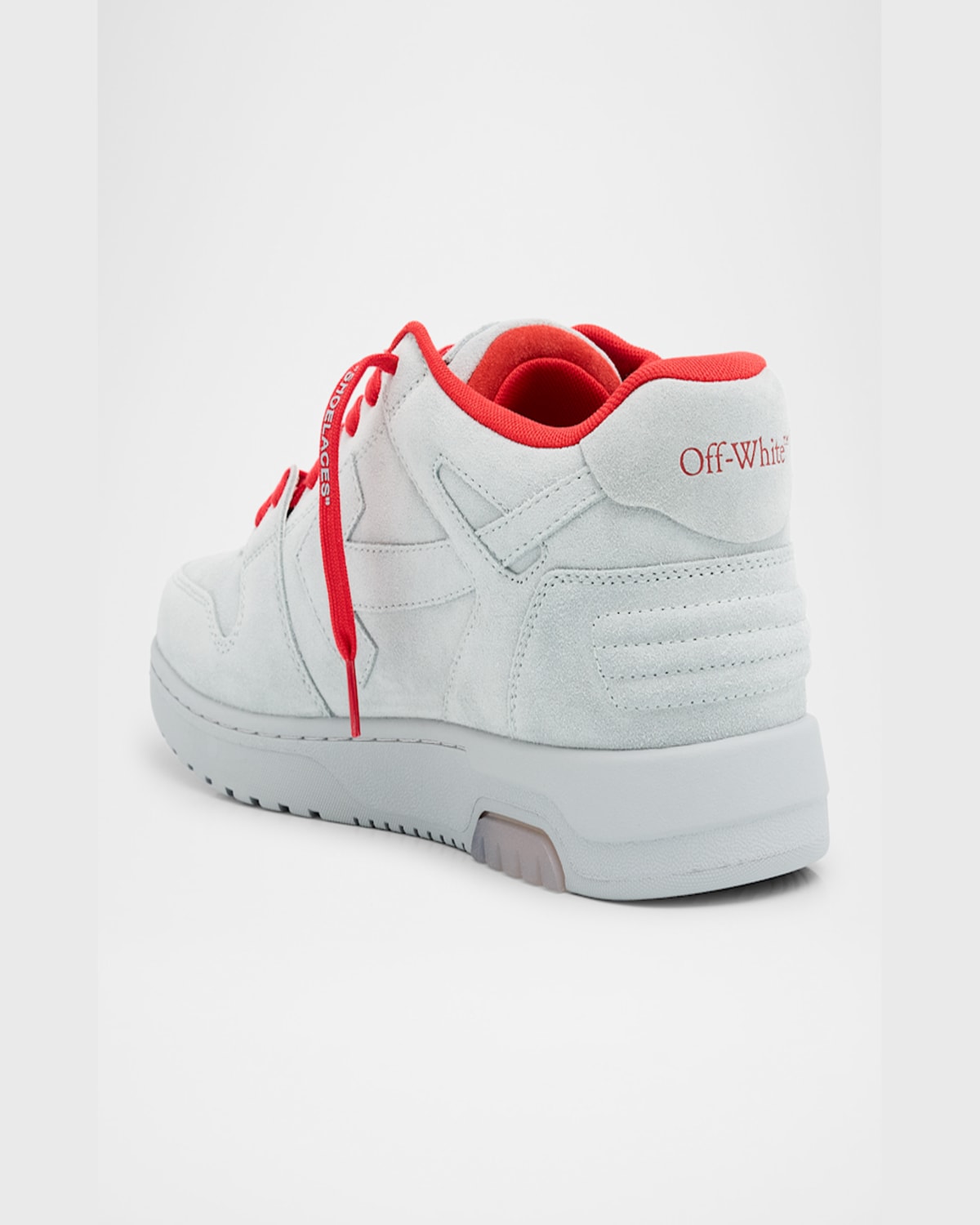 Off-white Men's Out Of Office Suede Sneakers In Light Blue - Br