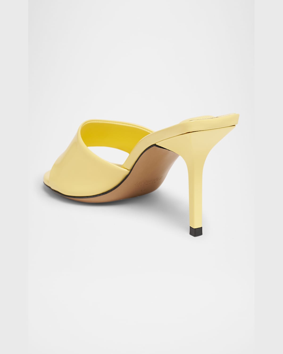 Jacquemus Cubisto Italian Kitten Heel Mules In Light Yellow