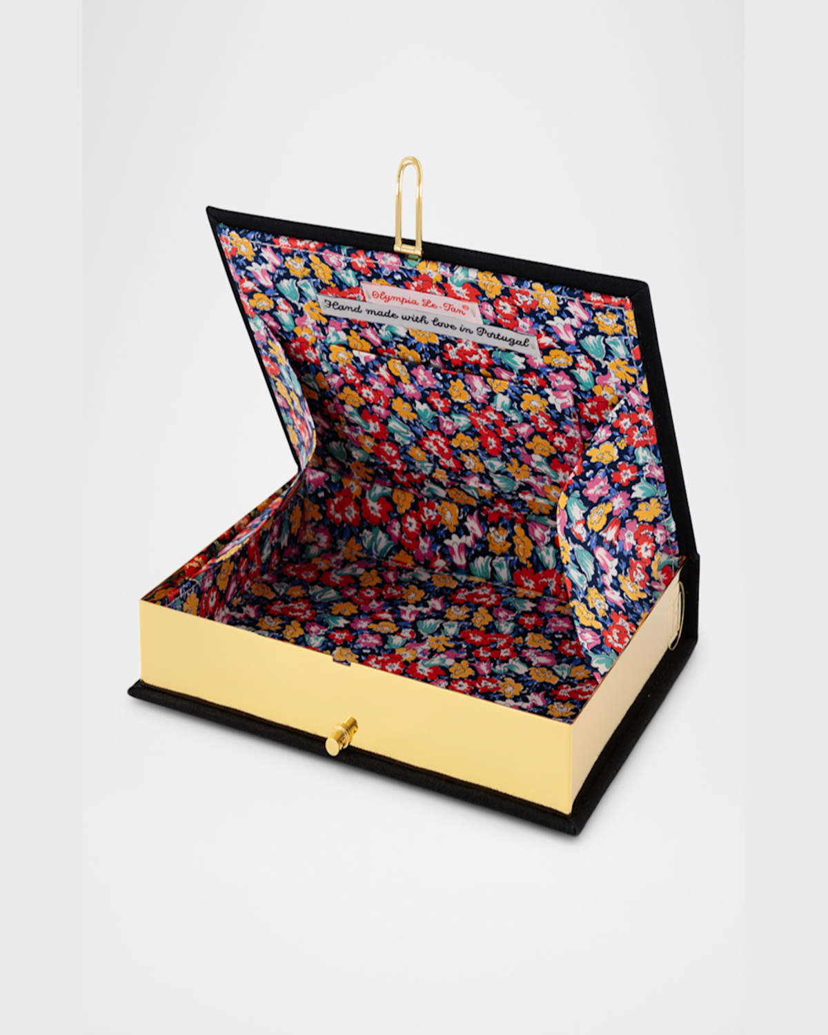 Shop Olympia Le-tan Spice Margarita Book Clutch Bag In Black