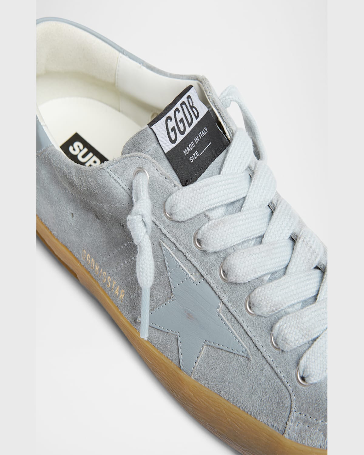 Golden Goose Men's Super-star Suede Low-top Sneakers In Light Gray