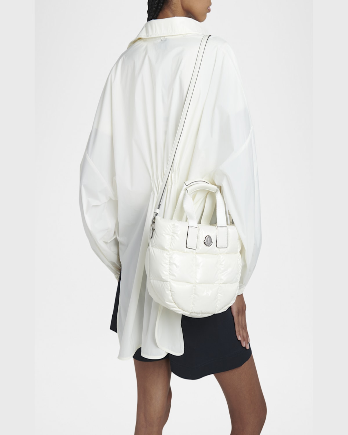 Moncler Caradoc Micro Tote Bag In Natural