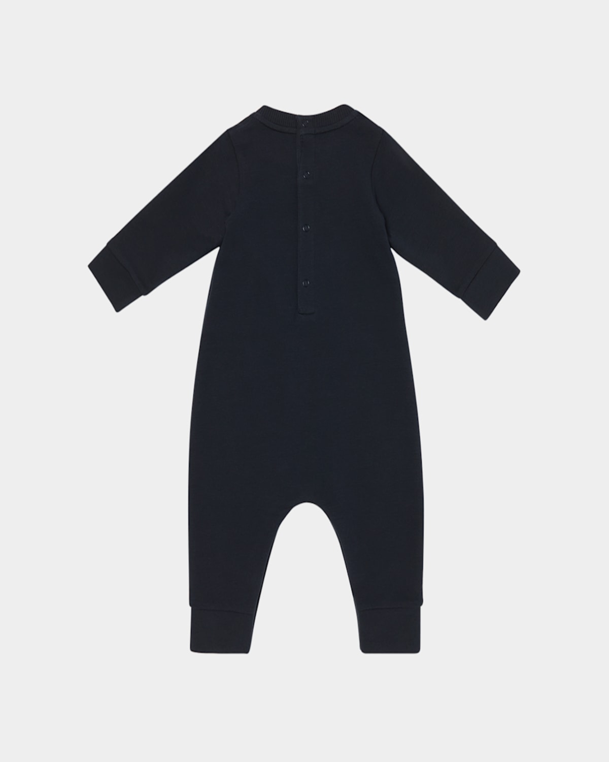 Moncler Boy's Coverall W/ Classic Logo In Navy Blue
