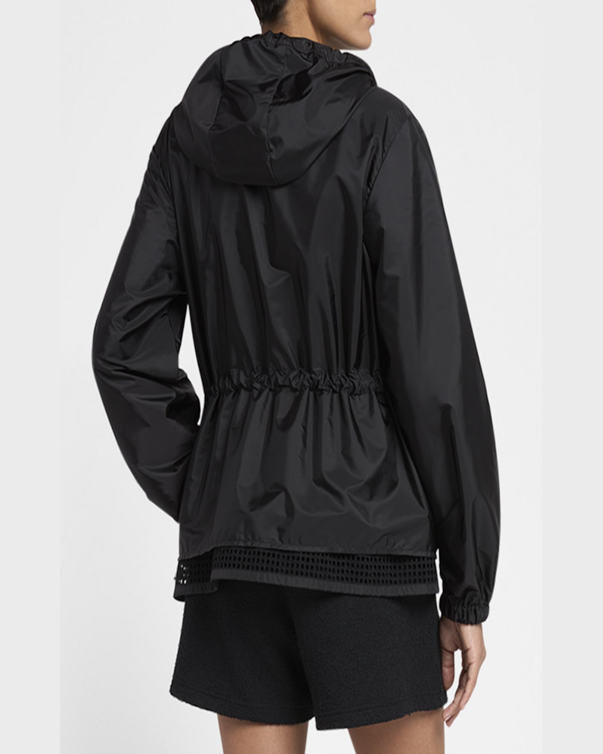 Moncler Rochebonne Hooded Drawstring Jacket In Black