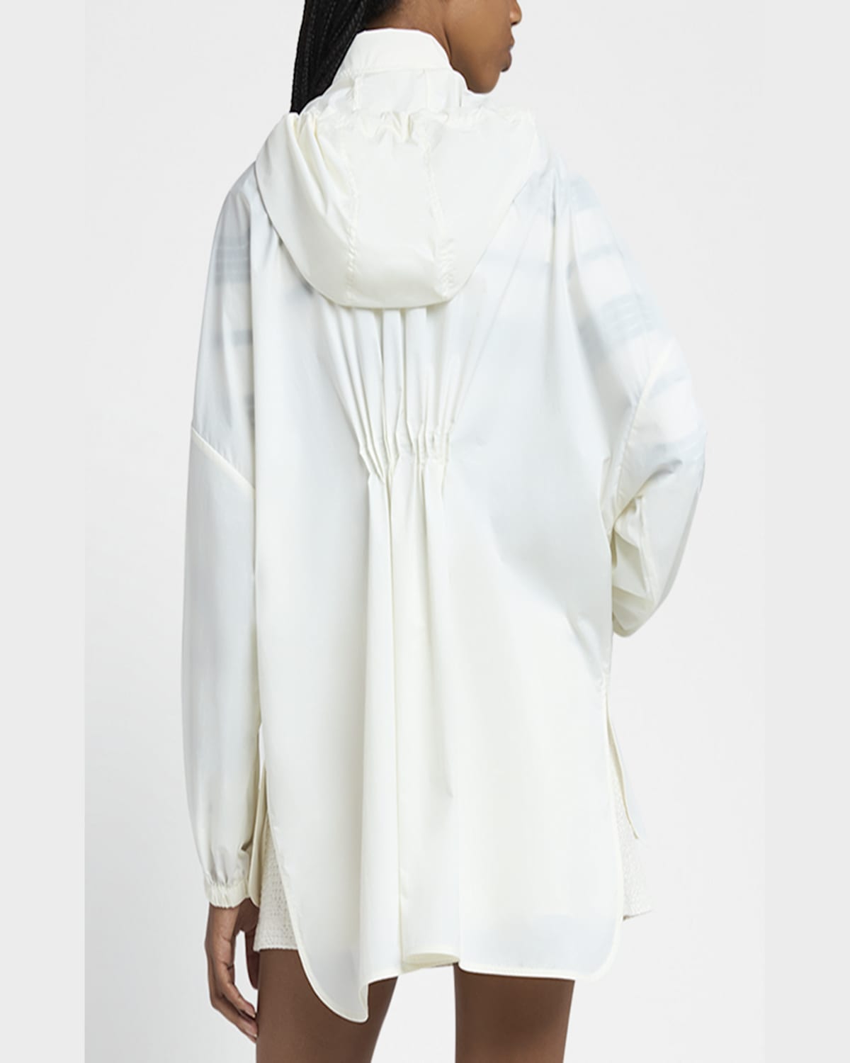 Moncler Water-repellent Shirt With Removable Hood In White