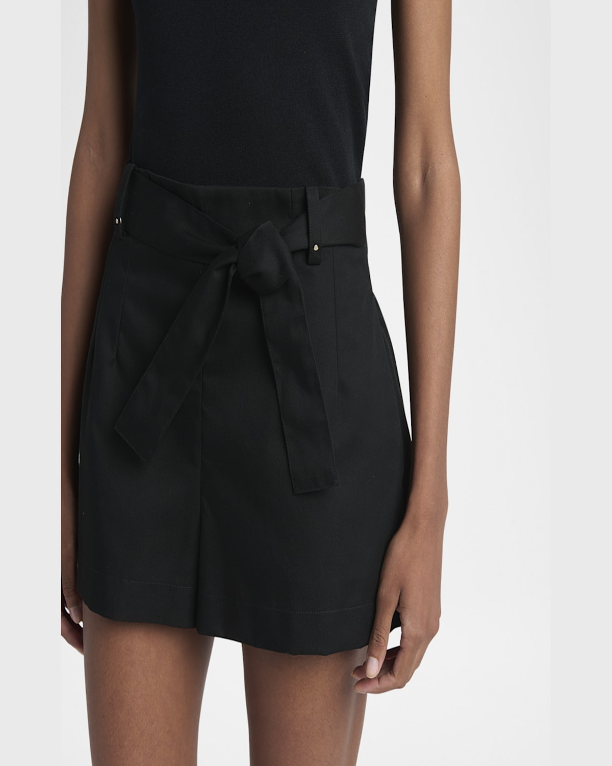 Moncler Tailored Shorts With Belt In Black