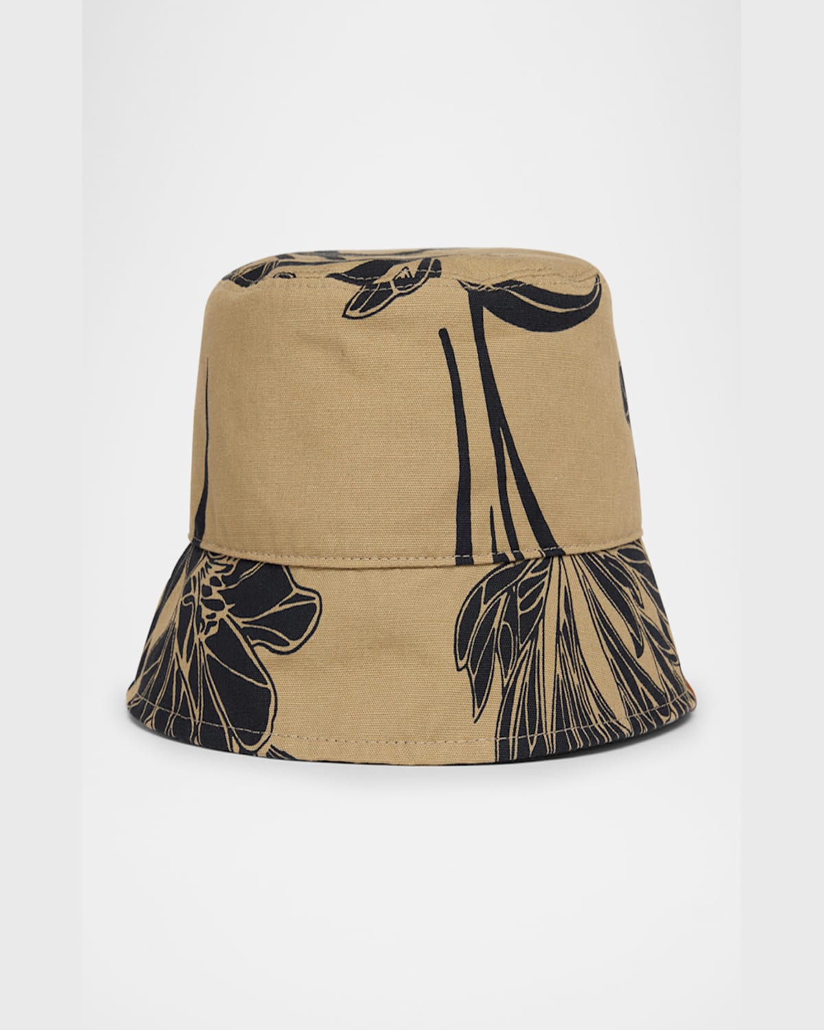 Moncler Black Logo Bucket Hat In Brown